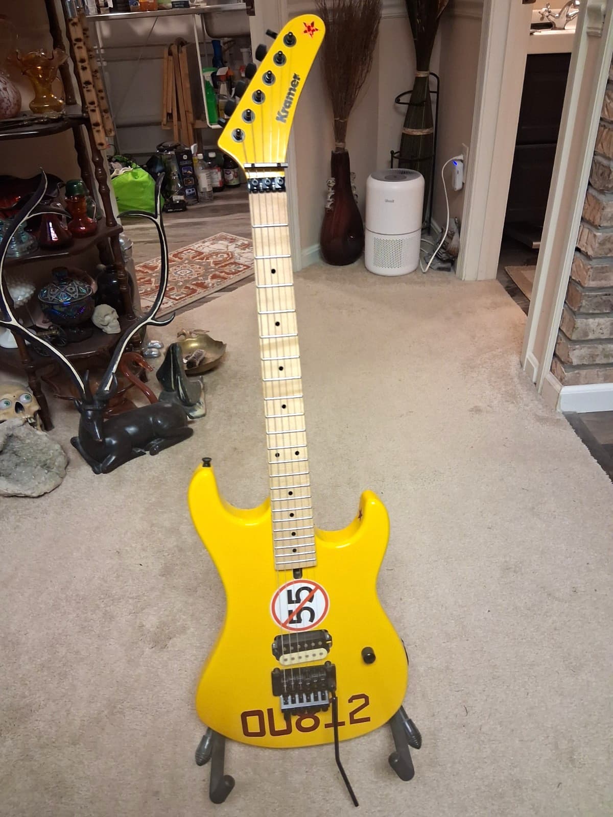 KRAMER CUSTOM CASTER YELLOW * OU812 * 6 STRING ELECTRIC DROP-D FLOYD ROSE!!