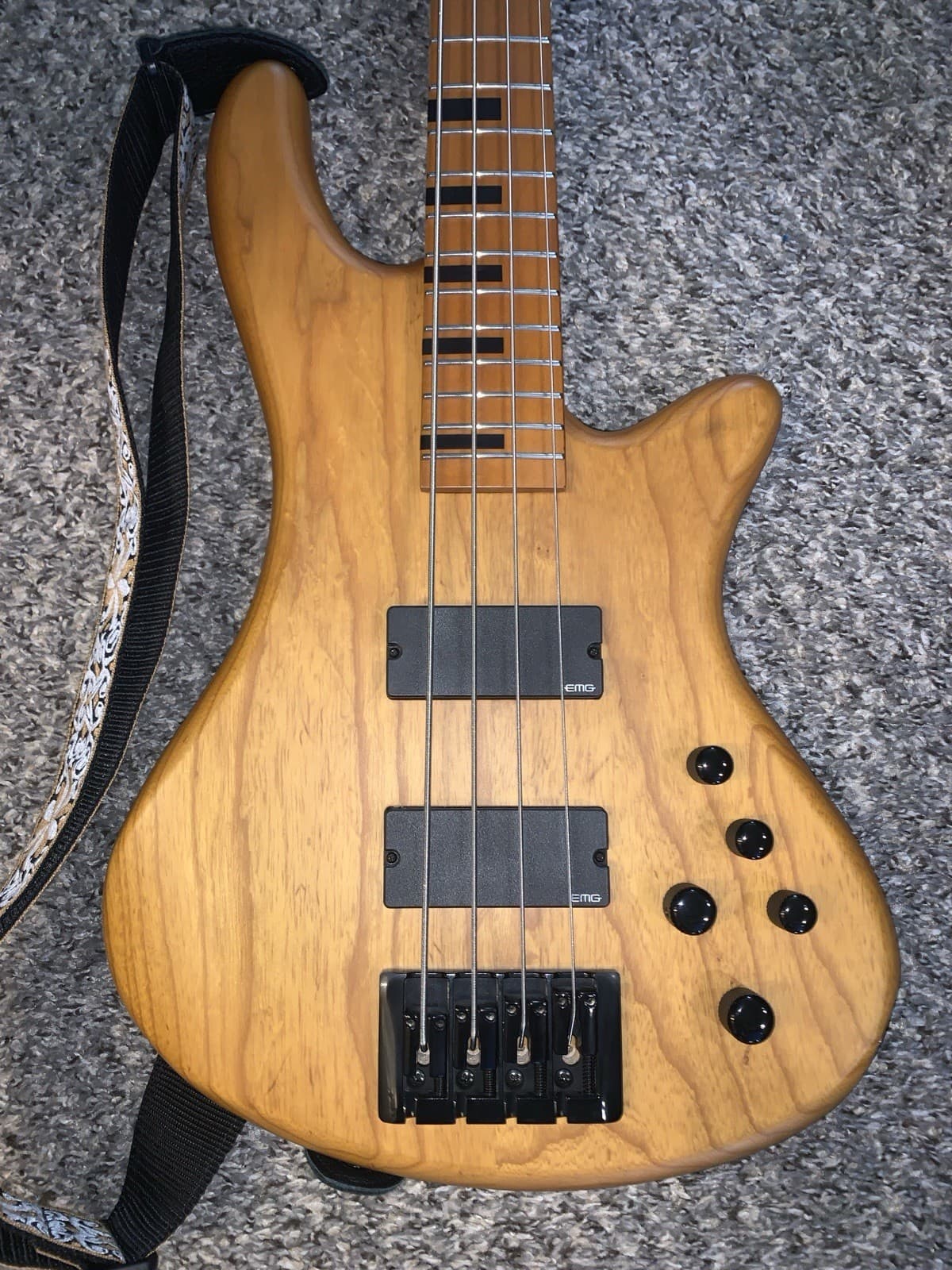 Schecter Stiletto - 4 Session Aged Natural Satin Electric Bass guitar RARE