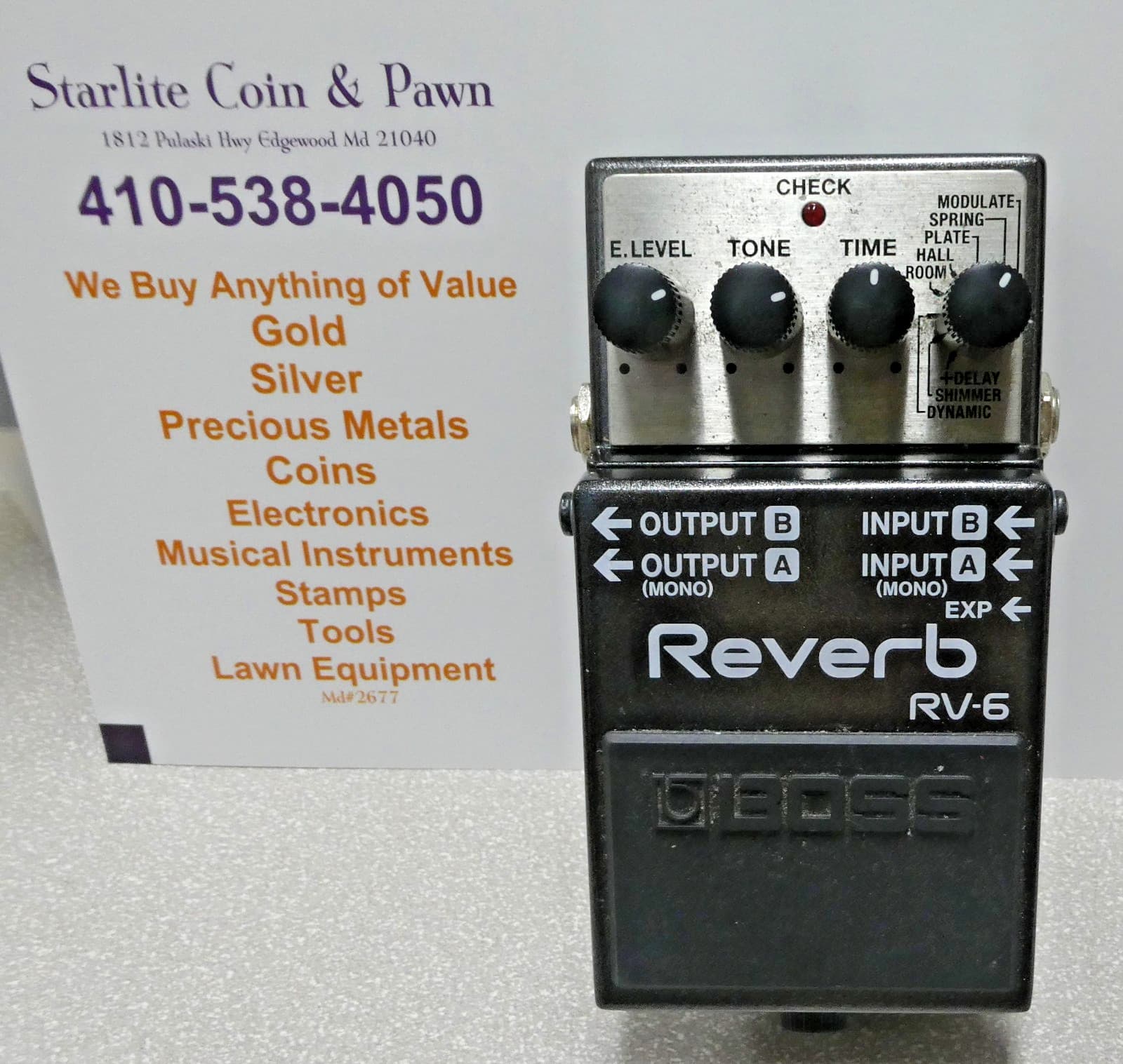 Boss RV-6 Reverb Guitar Pedal