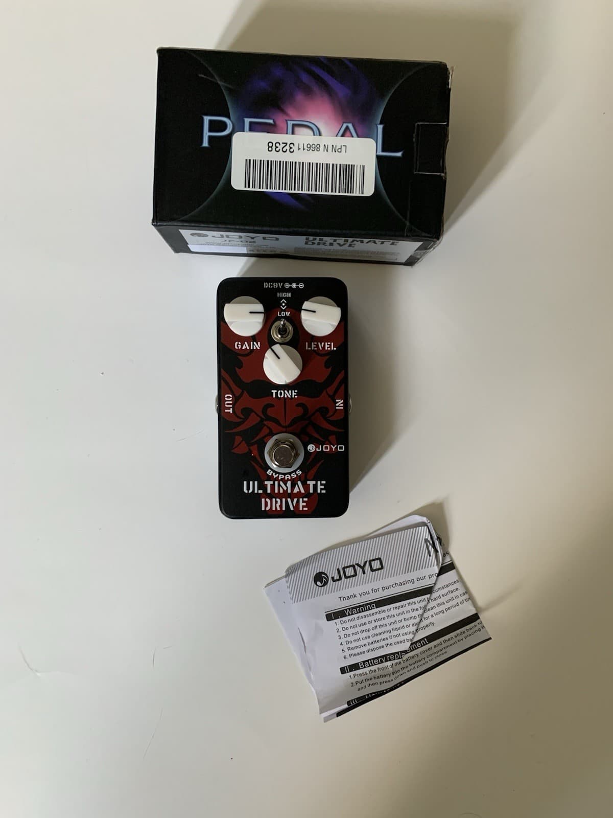 JOYO Ultimate Drive Overdrive Distortion Guitar Pedal for Electric Guitar Bass