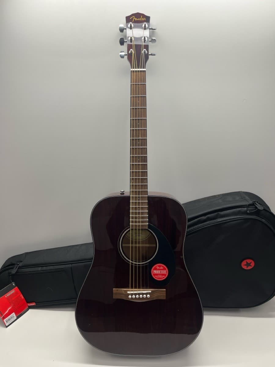 FENDER GUITAR CD-60S MAHOGANY ACOUSTIC GUITAR IN BLACK ROAD RUNNER S (P04024779)