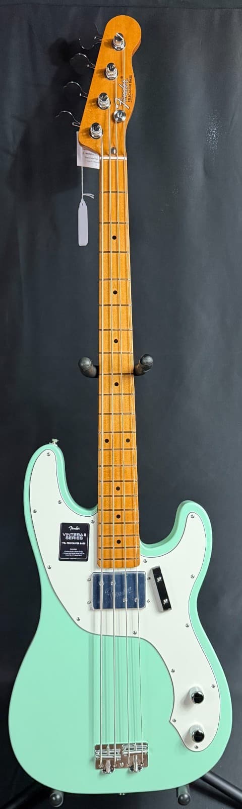 Fender Vintera II '70s Telecaster Bass 4-String Bass Guitar Surf Green w/ Bag