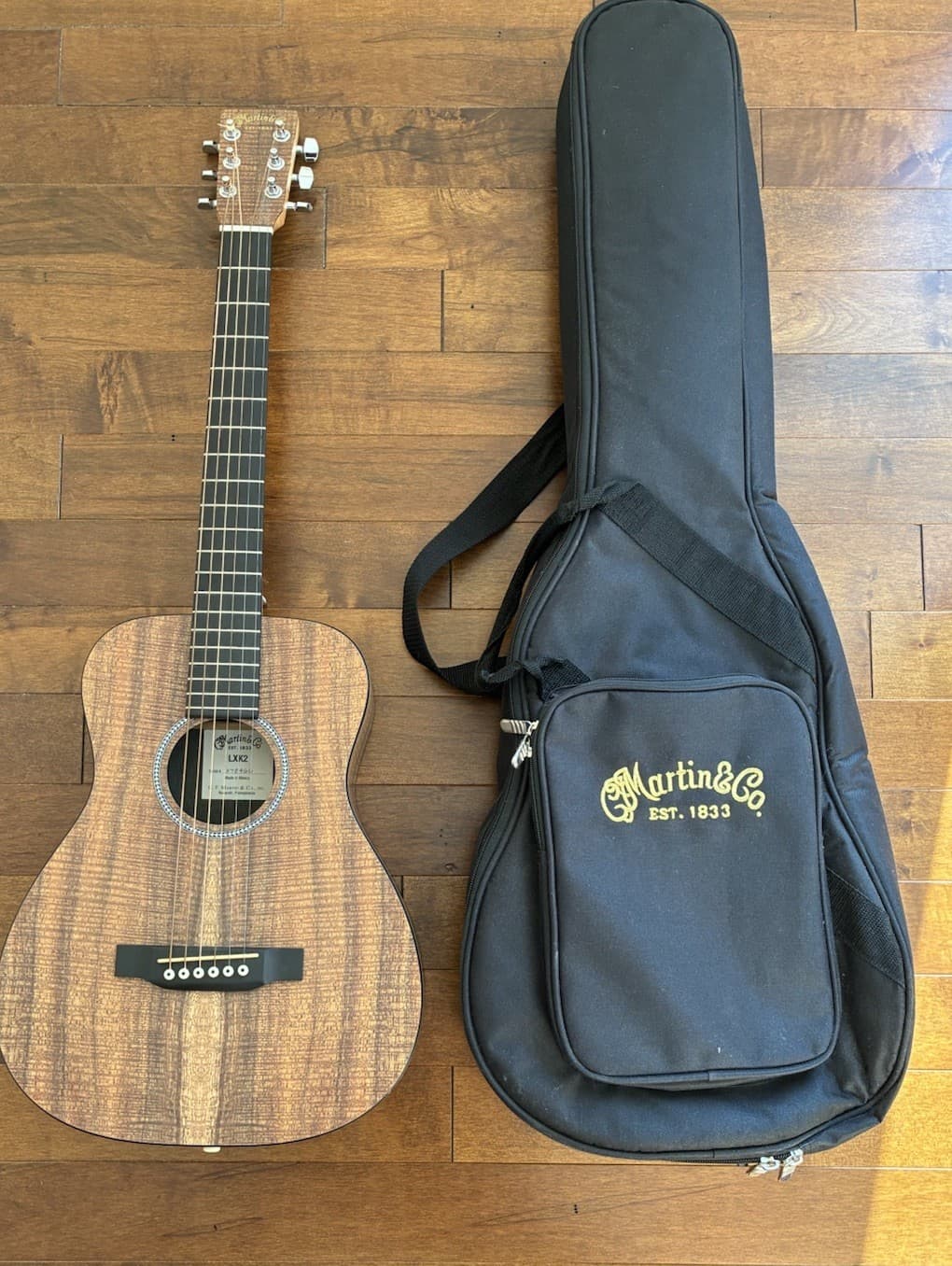 Martin LXK2 Little Martin Acoustic Travel Guitar With Gig Bag & Box Dark Wood