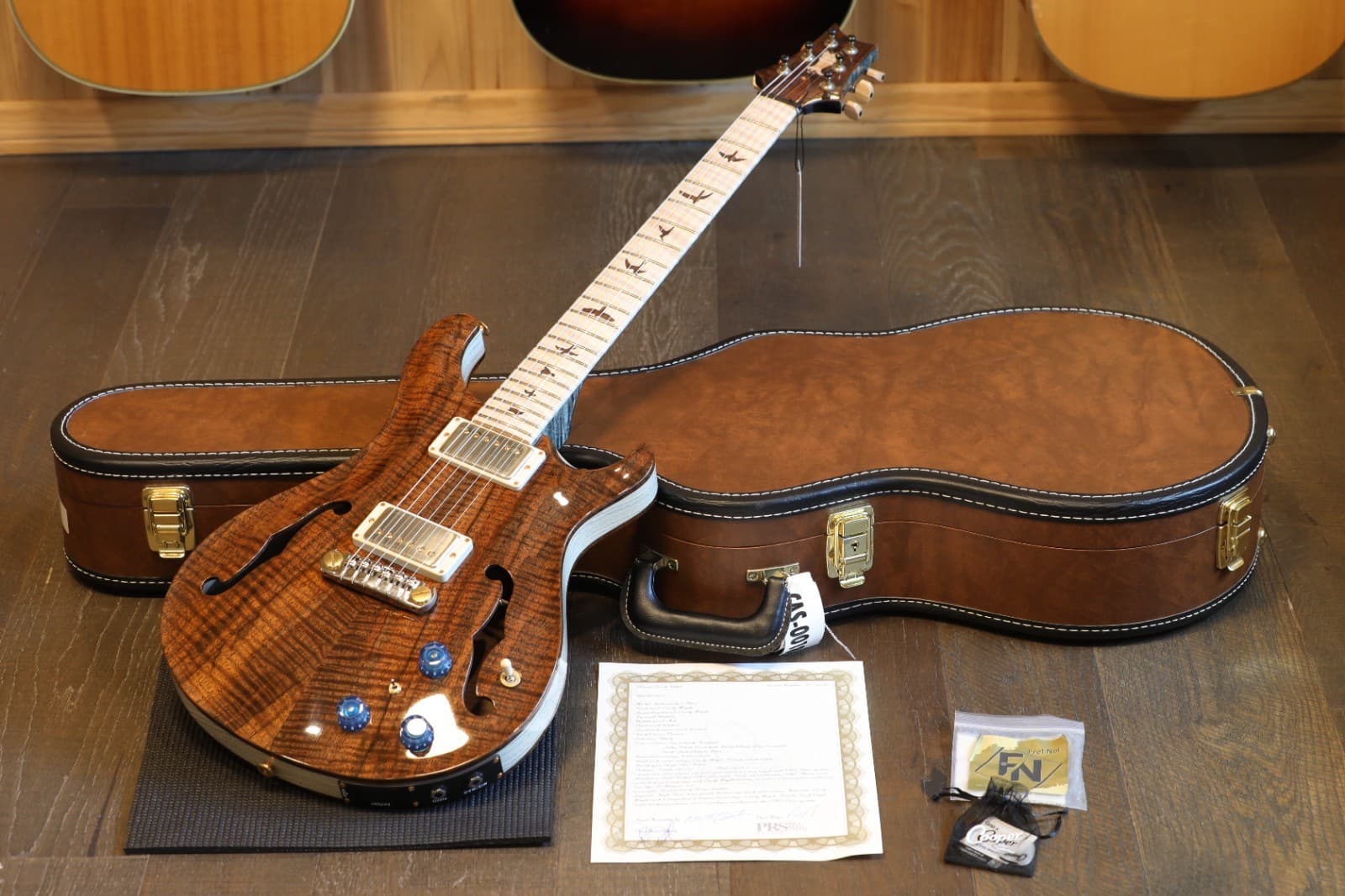 Unplayed! 2021 PRS Hollowbody II Piezo Private Stock Walnut Ash Guitar +COA OHSC