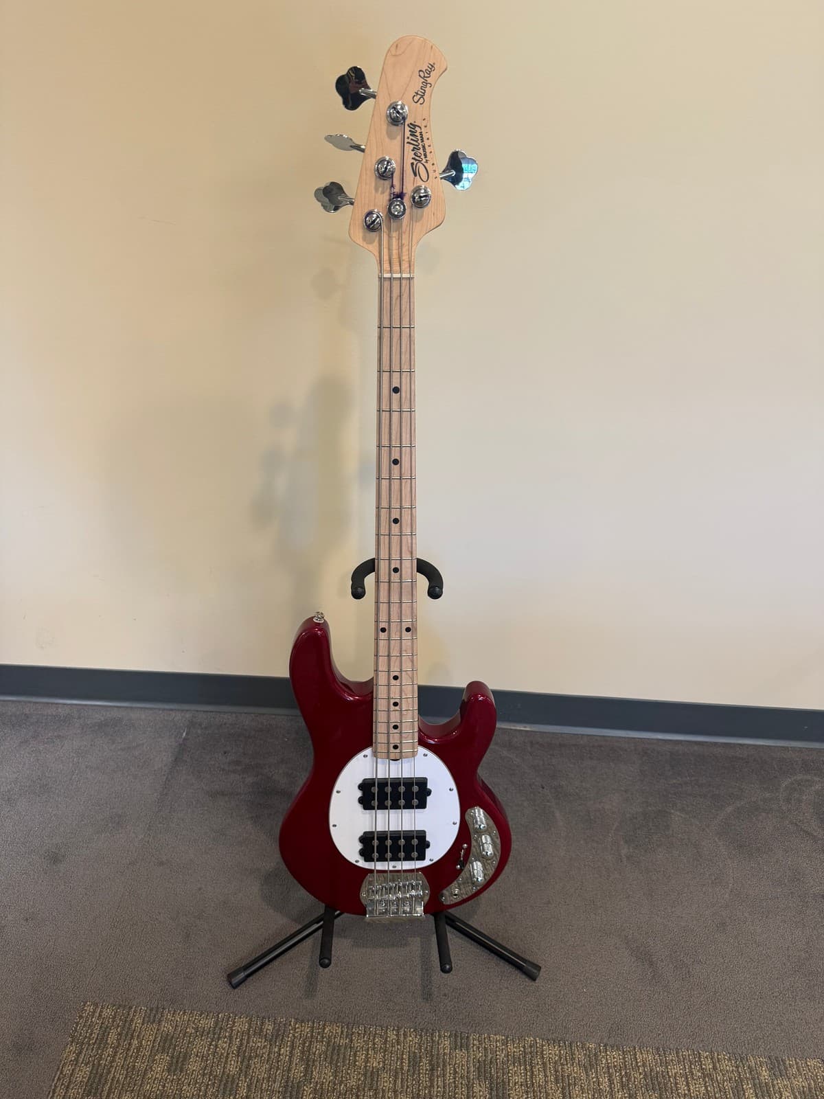 Sterling by Music Man StingRay RAY4HH Electric Bass Guitar Candy Apple Red