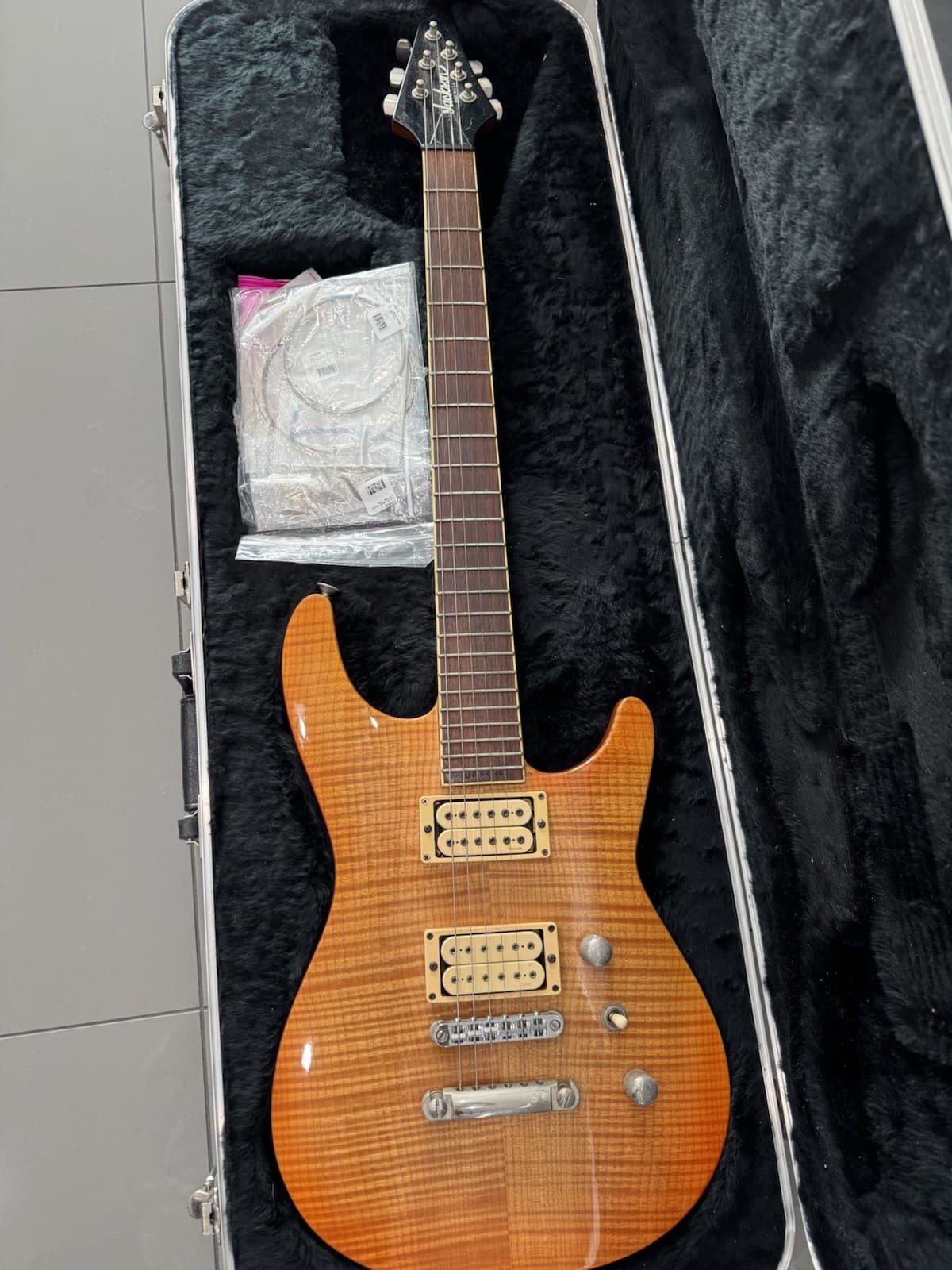 Vintage Jackson USA SLS Soloist Electric Guitar Flame Top Maple With Case