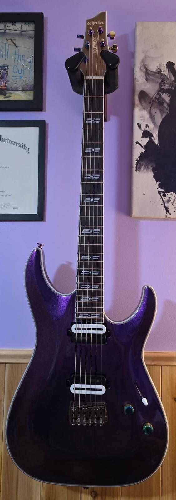 Schecter C-1 SLS Hollywood Electric Guitar - Supernova