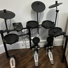 Alesis Nitro Mesh Electronic Drum Kit - UPGRADED Double Kick Pedals & Throne!
