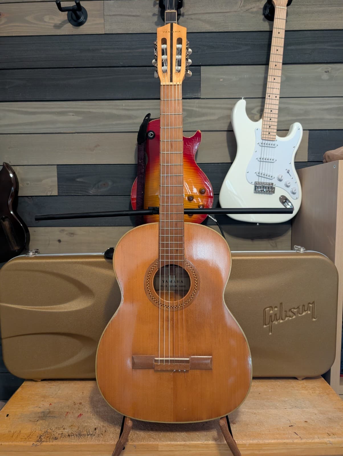 Yamaha No. 45 Nippon Gakki Acoustic Classical Guitar Vintage 1960s W/Case