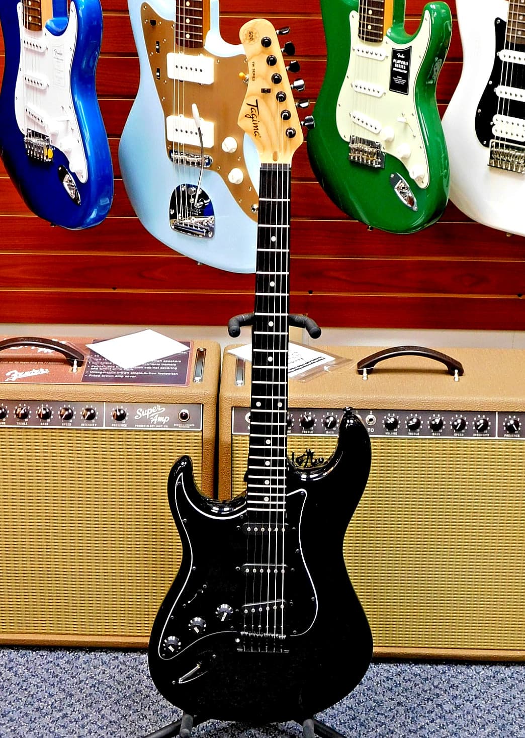 2021 Tagima TW-500 Left Handed Electric Guitar! Gloss Black Lefty! VERY NICE!!!