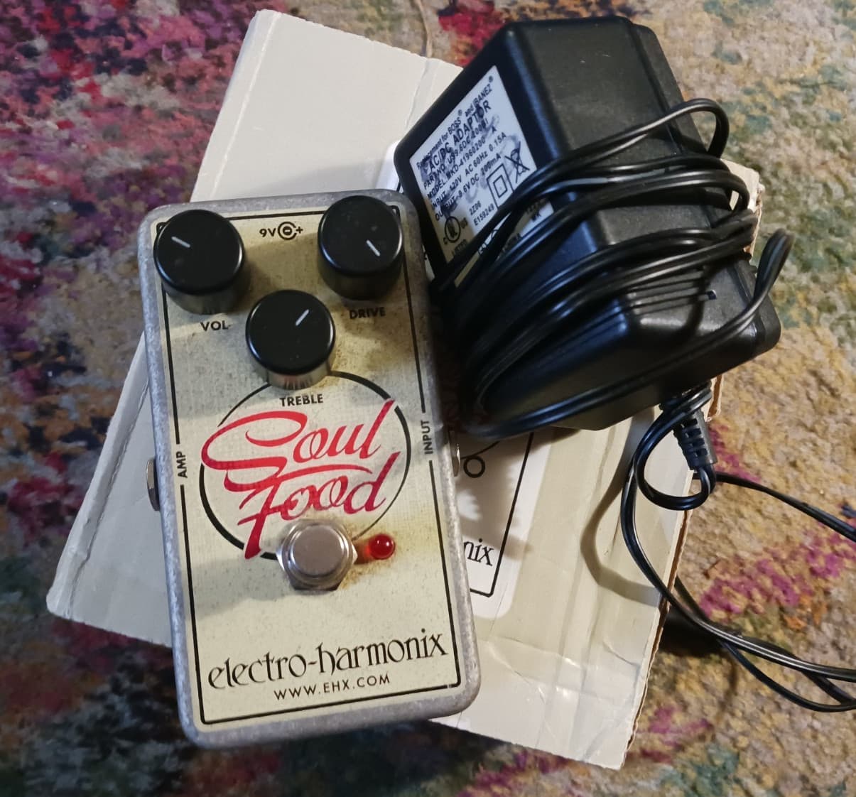 Electro-Harmonix Soul Food Distortion/Fuzz/Overdrive Guitar Effect Pedal w/Box