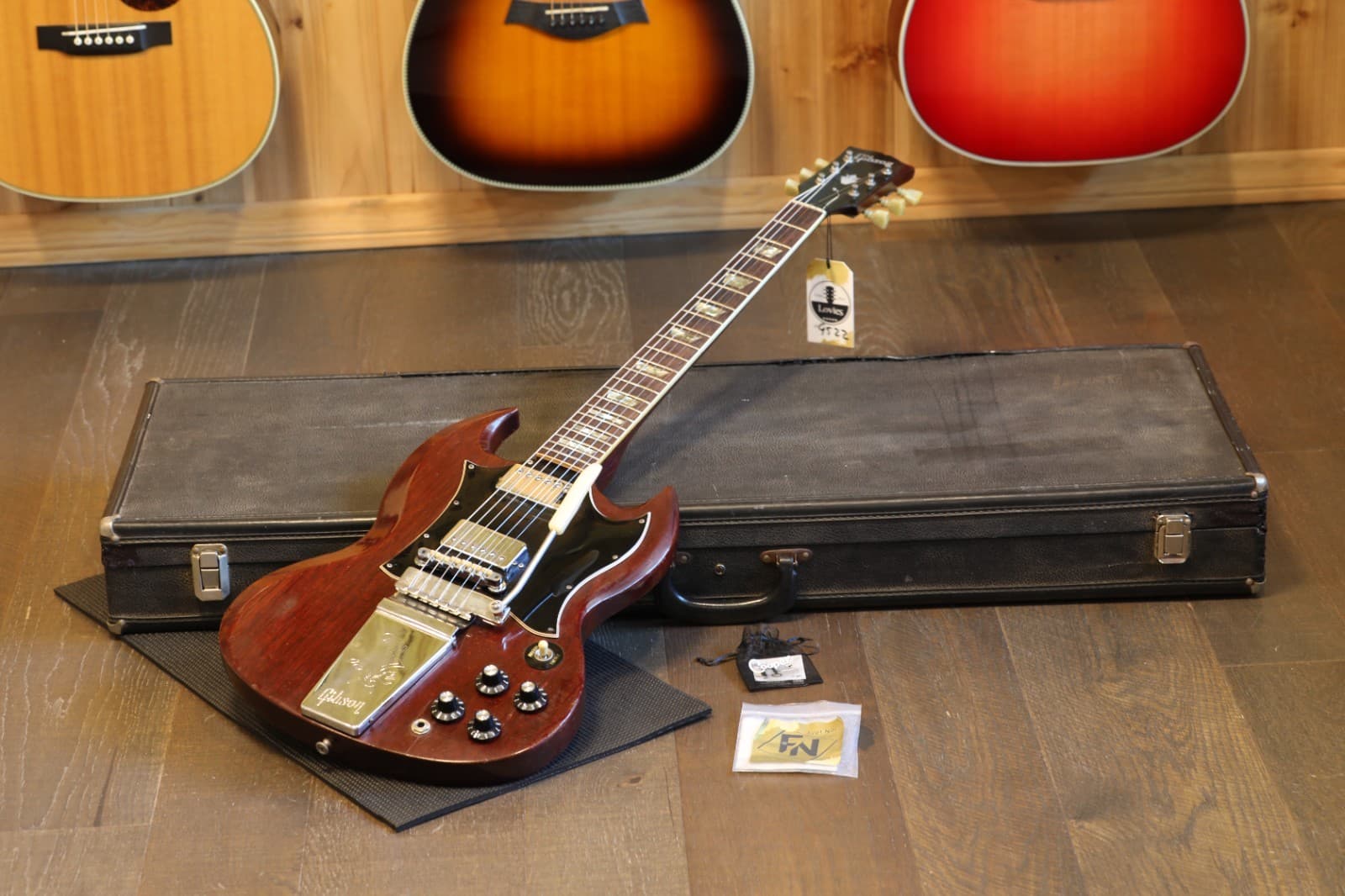 Vintage! 1969 Gibson SG Standard w/ Maestro Vibrola Electric Guitar Cherry +OHSC