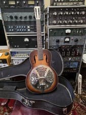 Dobro Model 27 Open Soundpost Round Neck Resonator Guitar 1930s For Repair