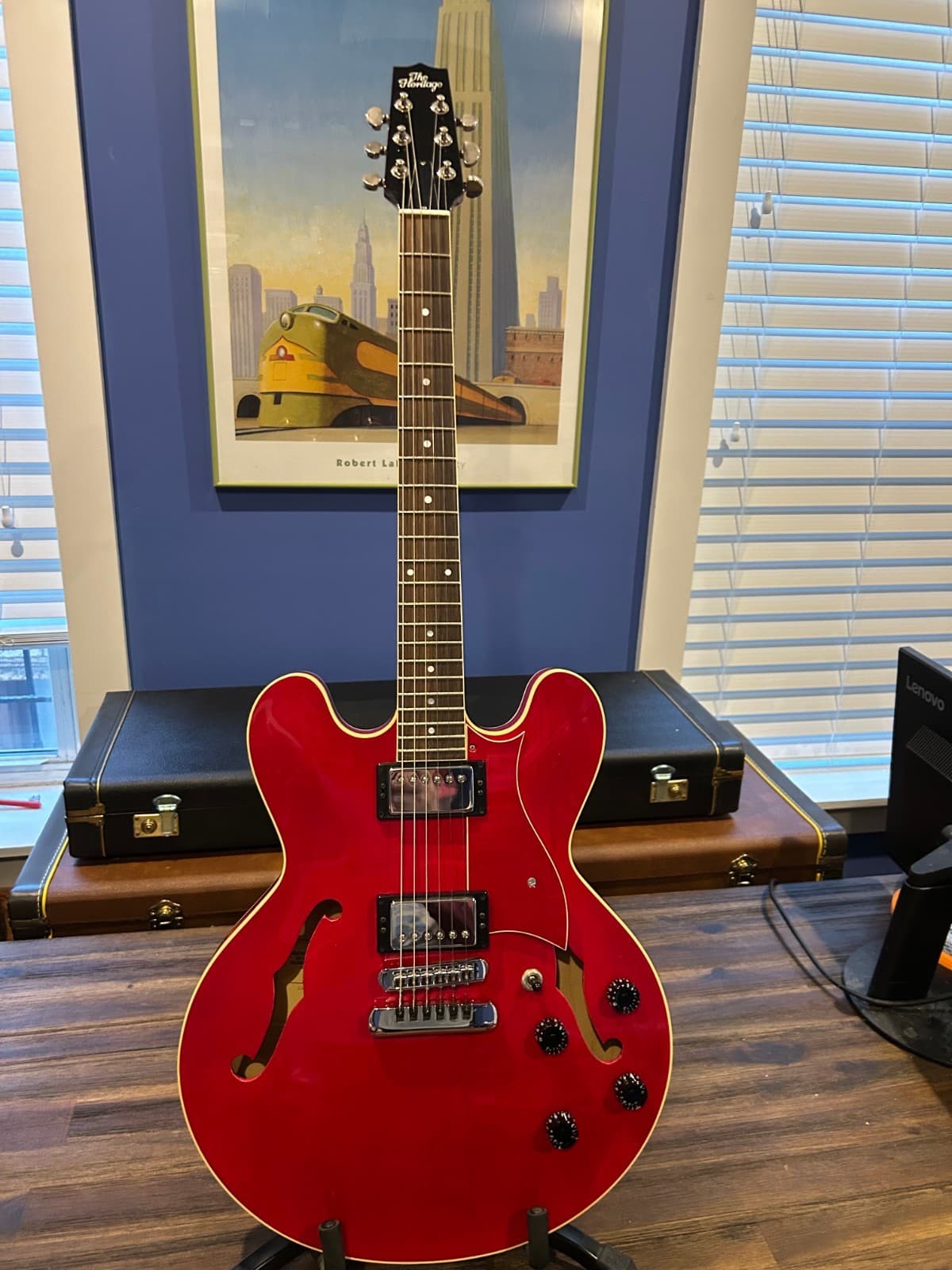 Heritage H535 Cherry Red Electric Guitar with Hard Case
