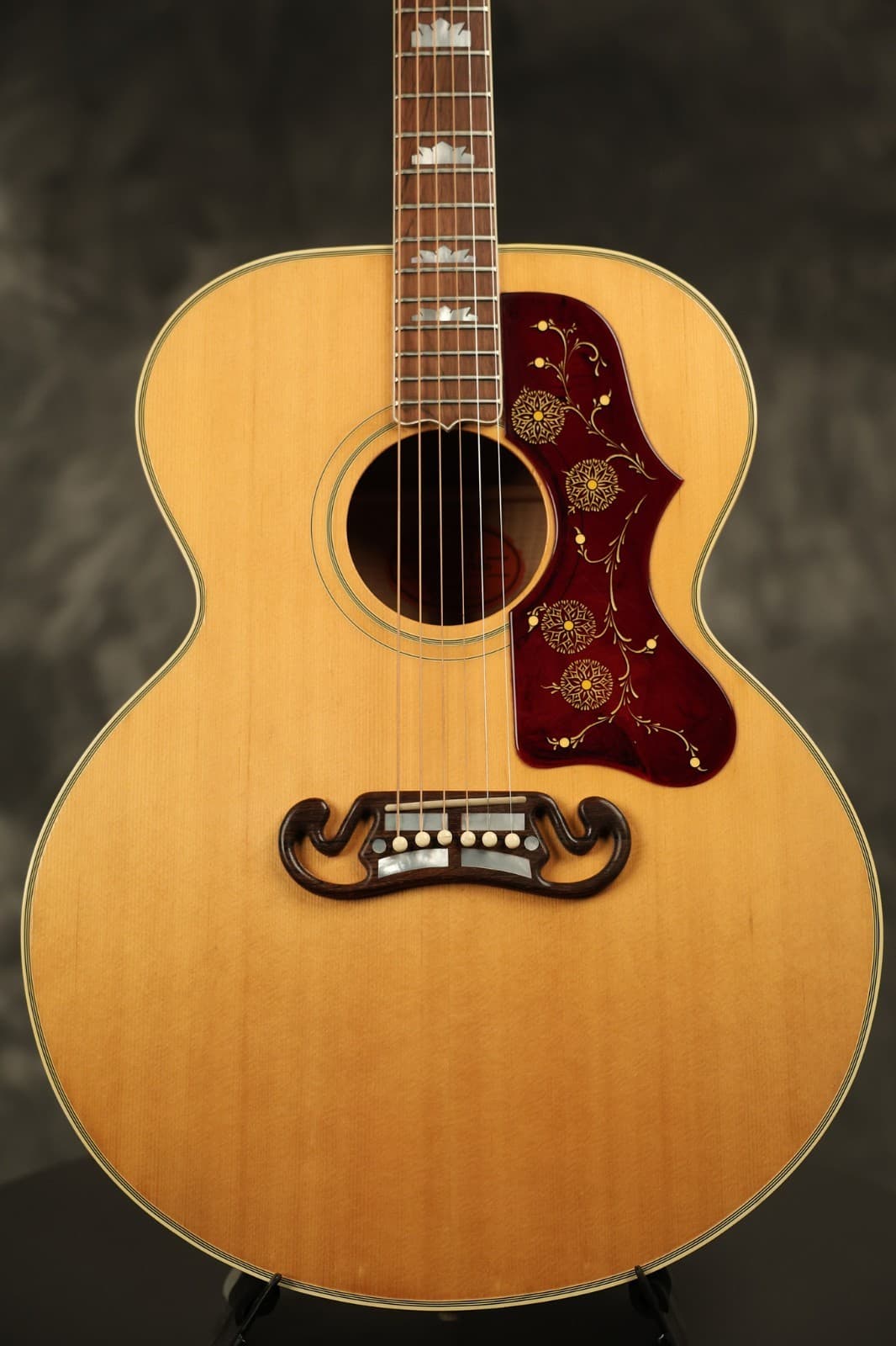 1962 Gibson J-200 Natural/BLONDE with highly figured flame maple back + sides