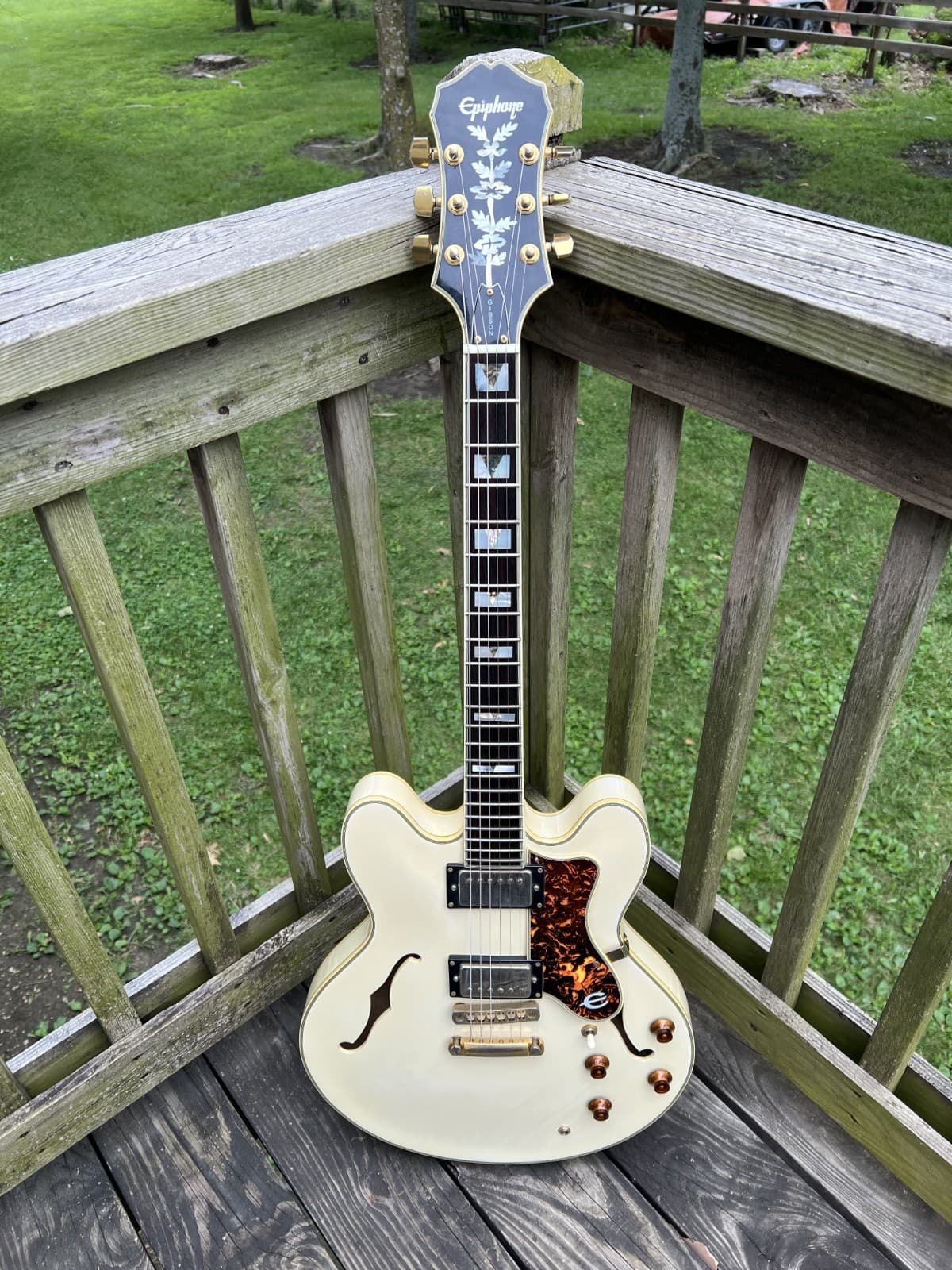 Epiphone Sheraton II RARE Vintage Alpine White - Korea 1993 MIK Samick MIK