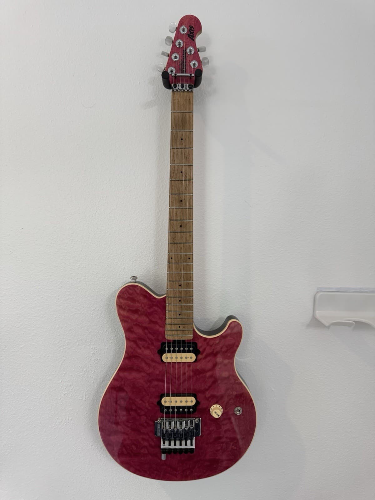 Ernie Ball Music Man Axis Guitar. “2013” “Pink” With Hard Case.