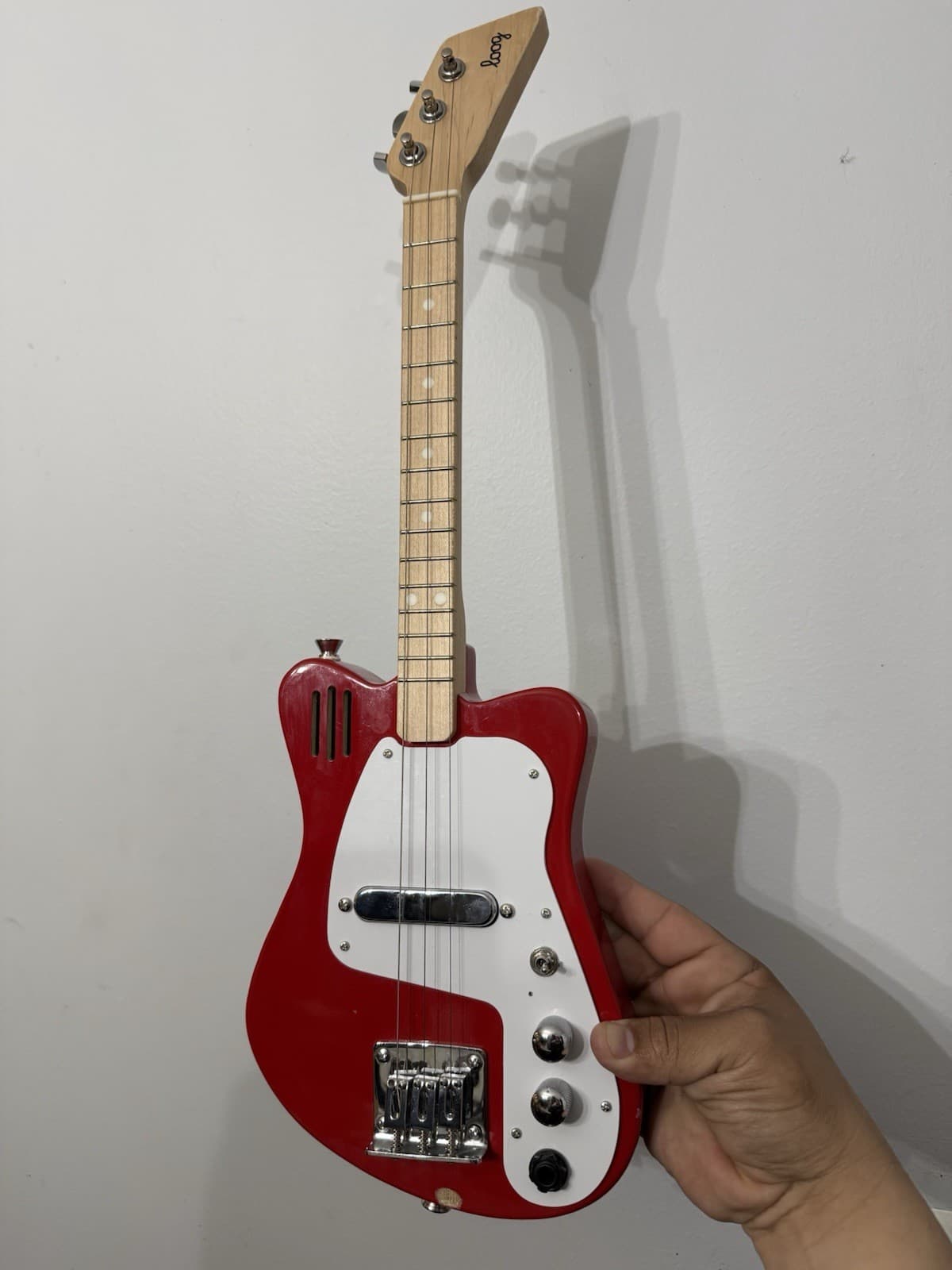 Loog Mini Electric kids Guitar for Beginners (Ages 3+) Model LGMIEK - Black