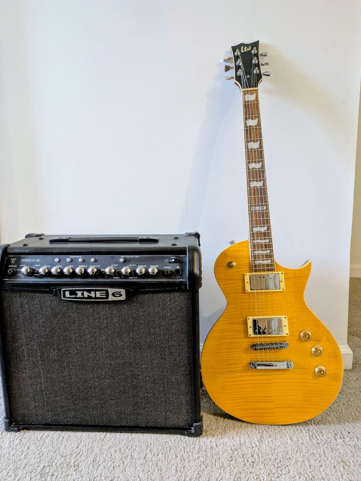 ESP LTD EC-256 Electric Guitar -Amber Sunburst