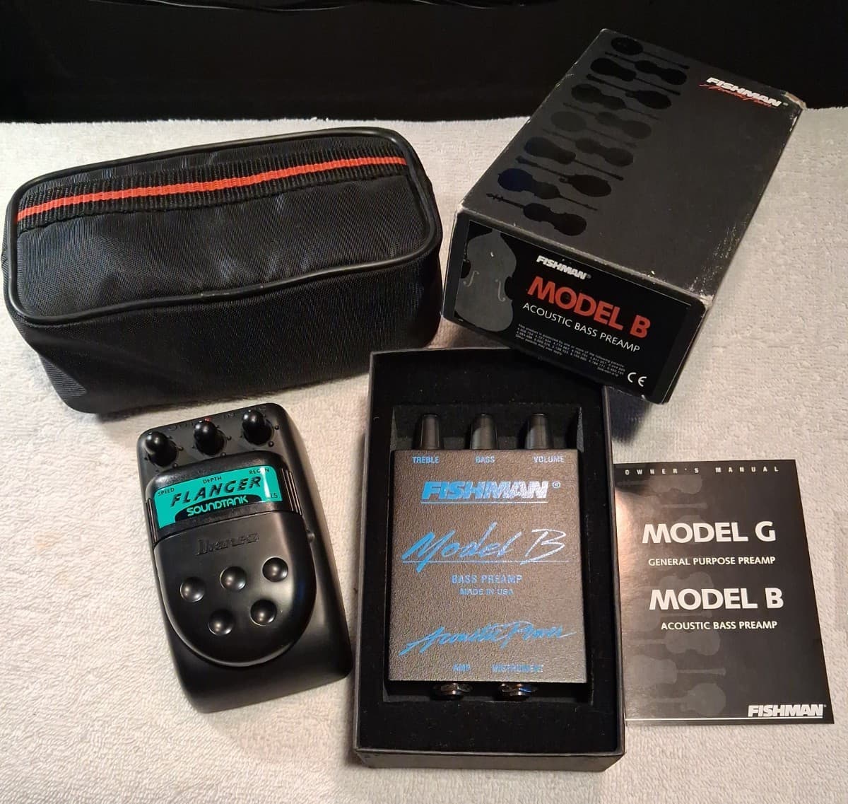 Ibanez Flanger FL5,Fishman Model B Bass Pre-Amp,Guitar Effect Accessory,OFFER!