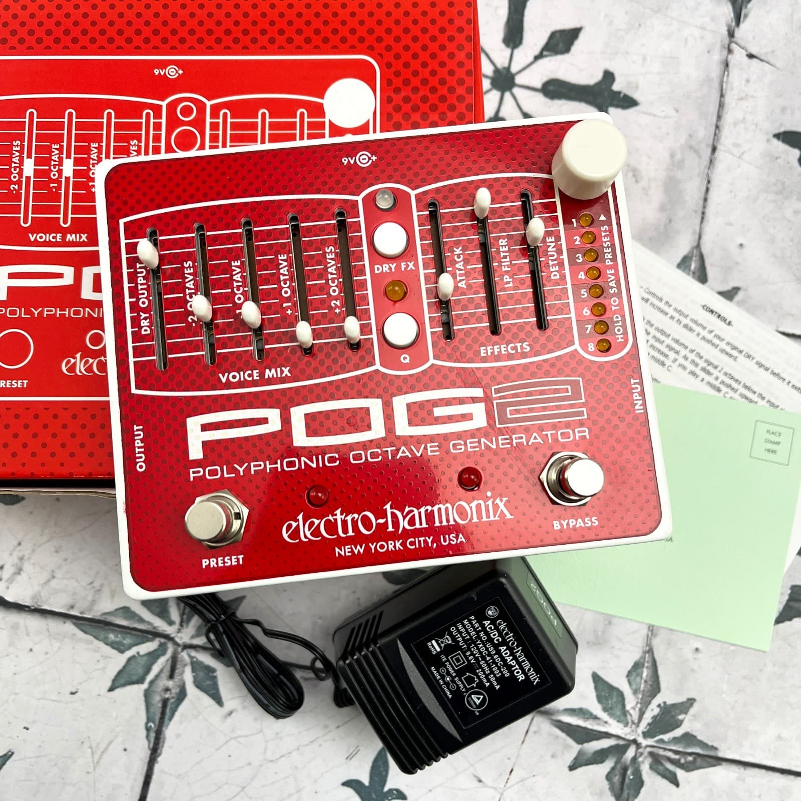 Electro-Harmonix POG2 Octave Guitar Effect Pedal #13078