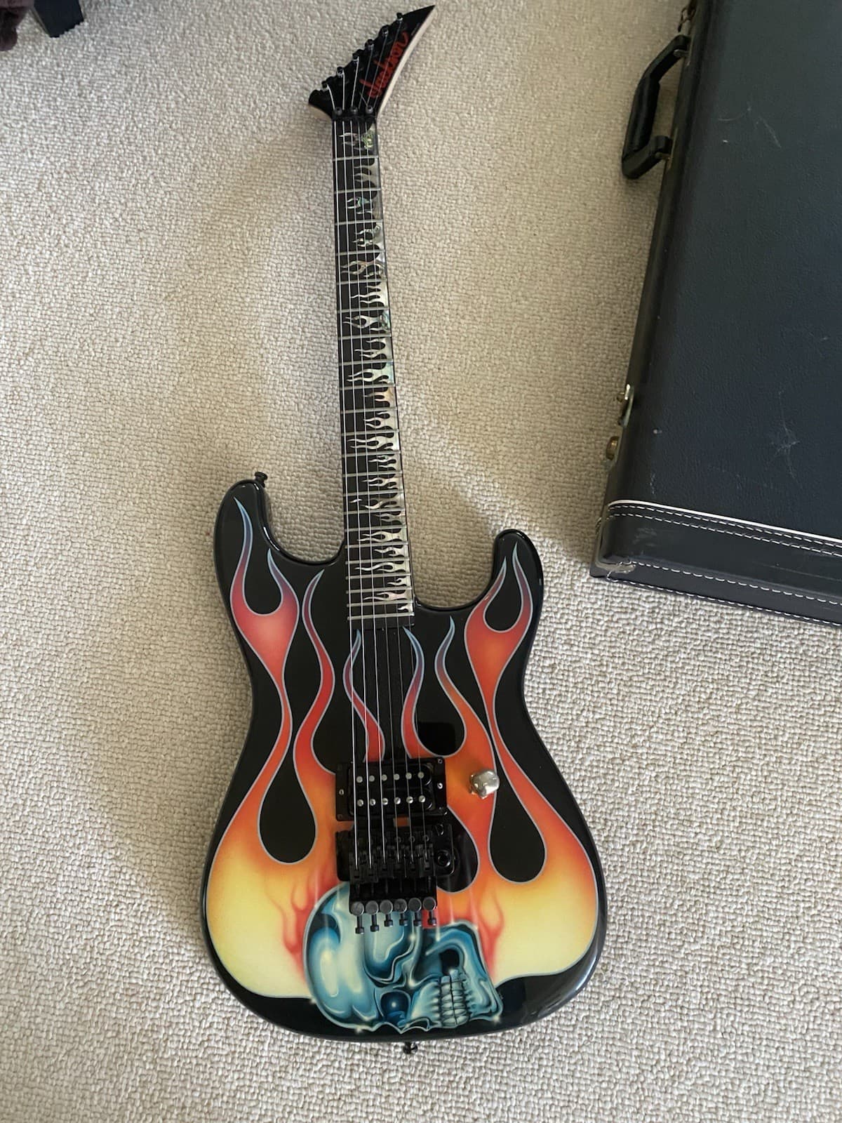 Vintage Jackson Electric Stratocaster Guitar Mother Of Pearl Fingerboard