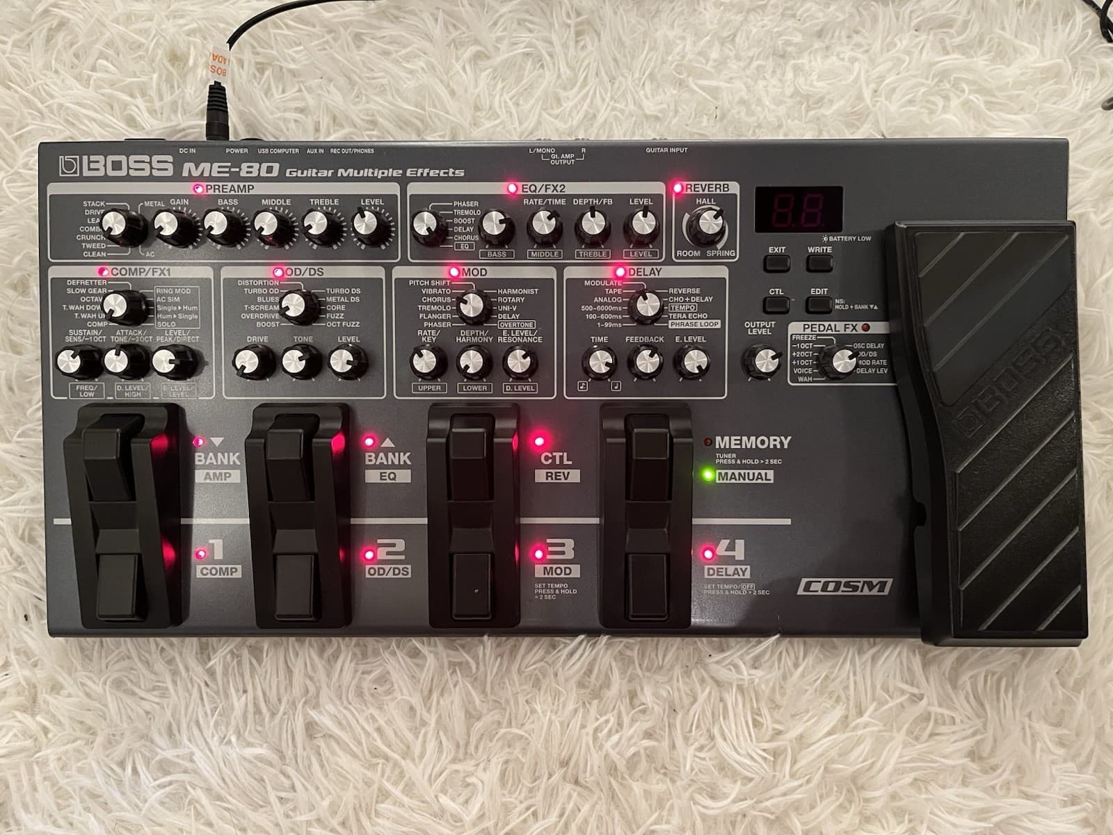 Boss ME-80 Digital Multi-Effects Processor for Electric Guitar