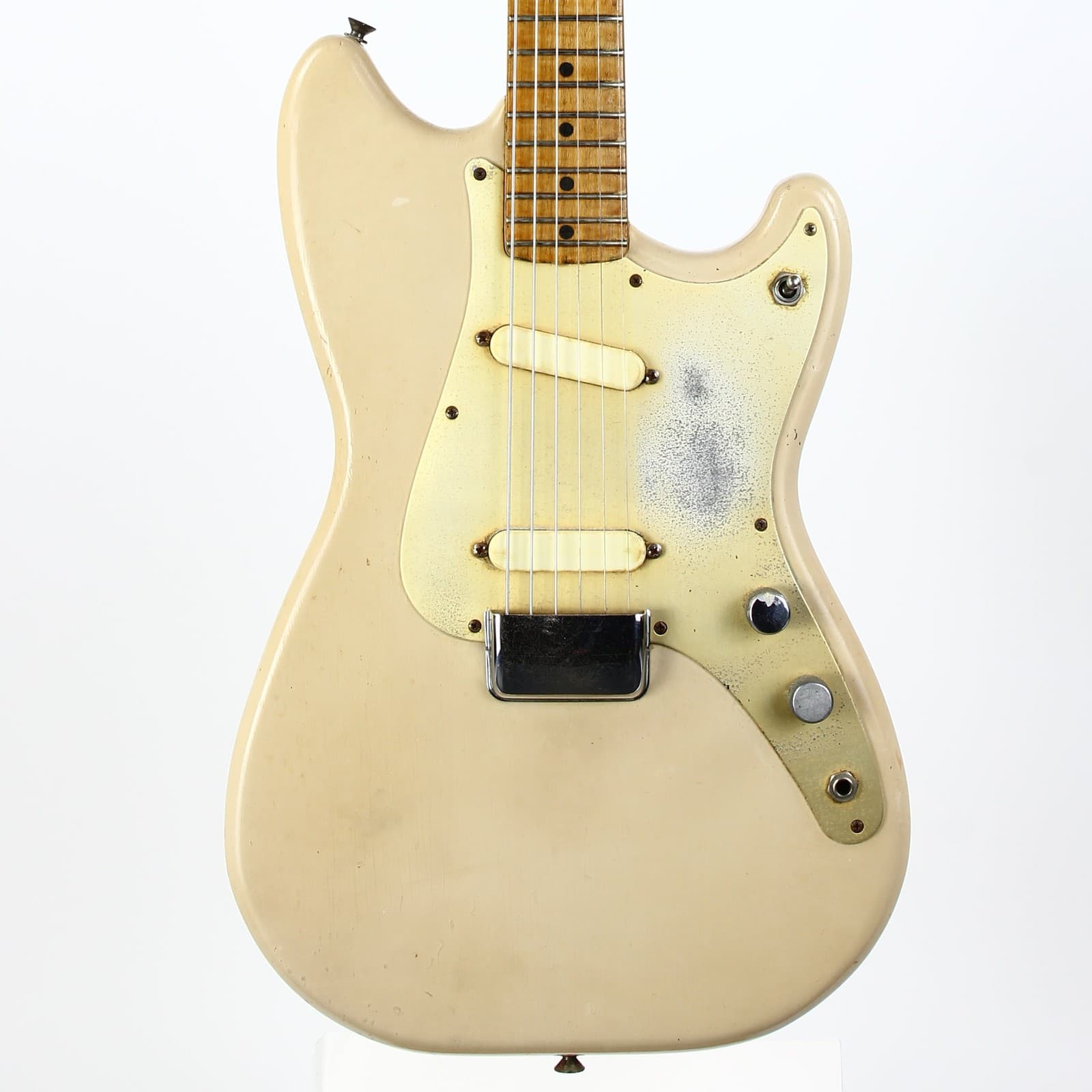 1957 Fender Duo Sonic Desert Sand Tan Wide Nut Maple Neck Anodized Guard w