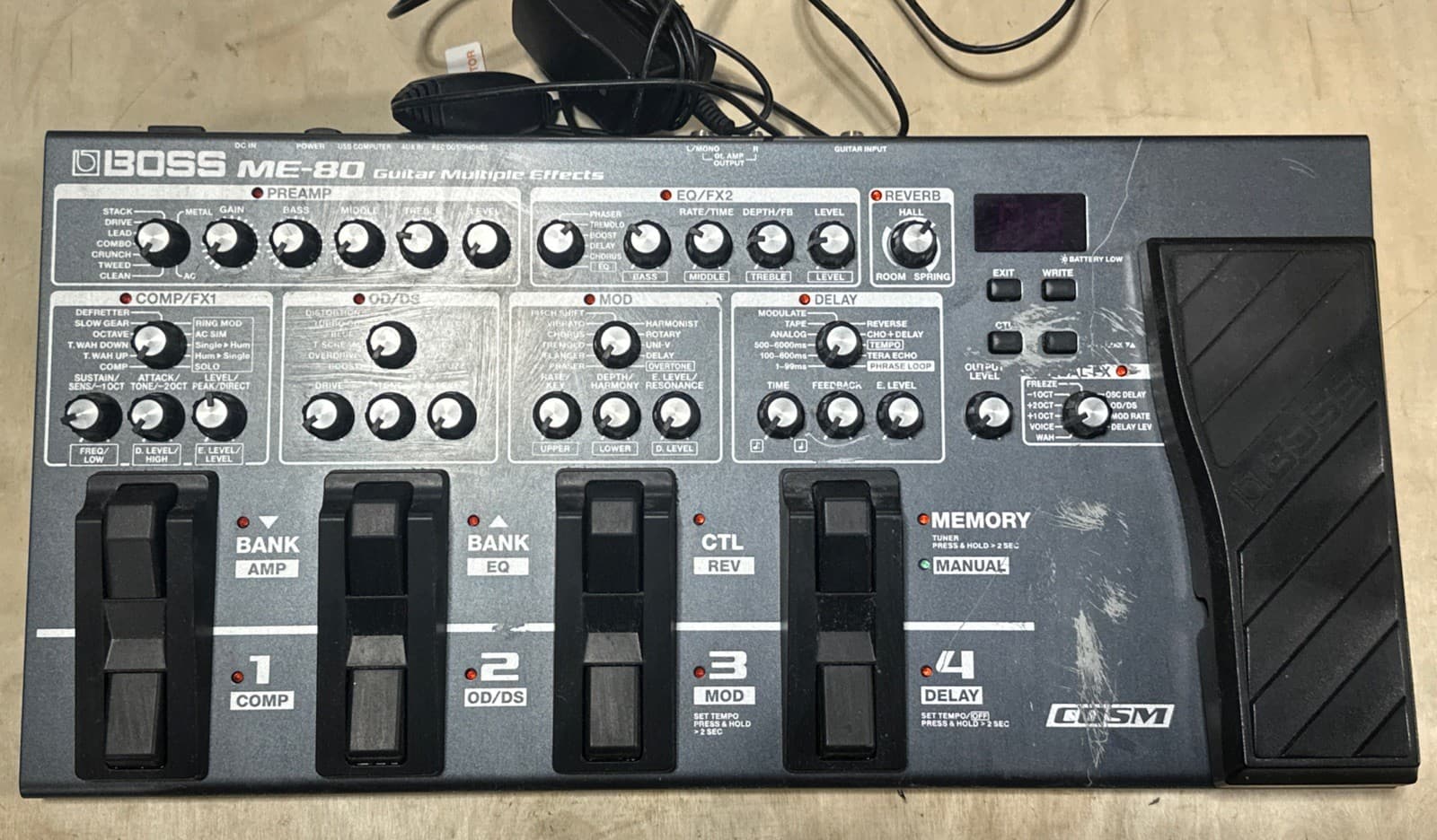 Boss ME-80 COSM Multi-Effects Guitar Pedal - INCLUDES BOSS PSA ADAPTOR