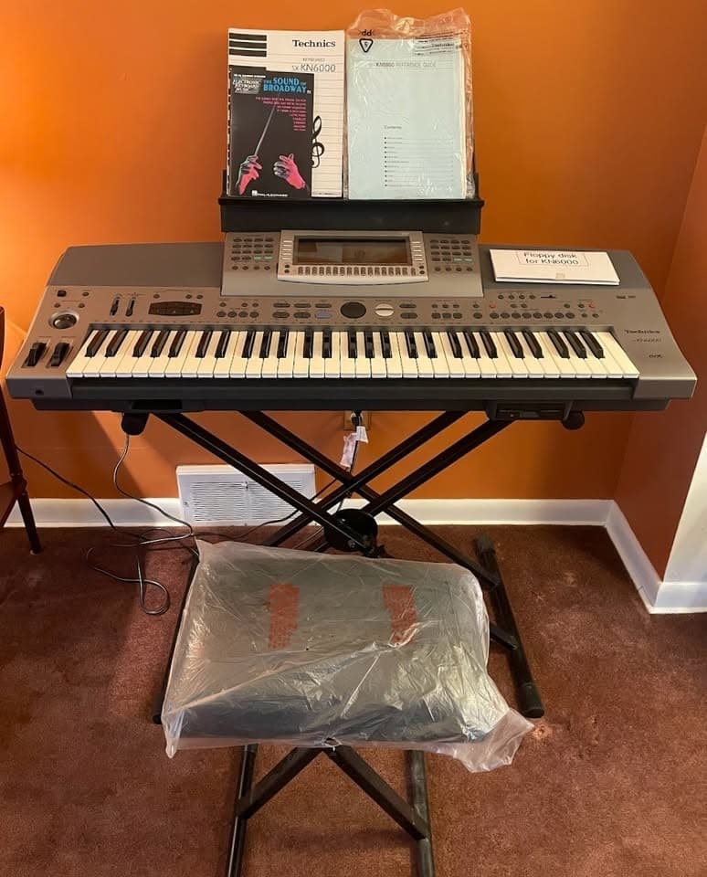 Technics SX-KN6000 Keyboard Electric Piano Synthesizer Case Stand & Seat