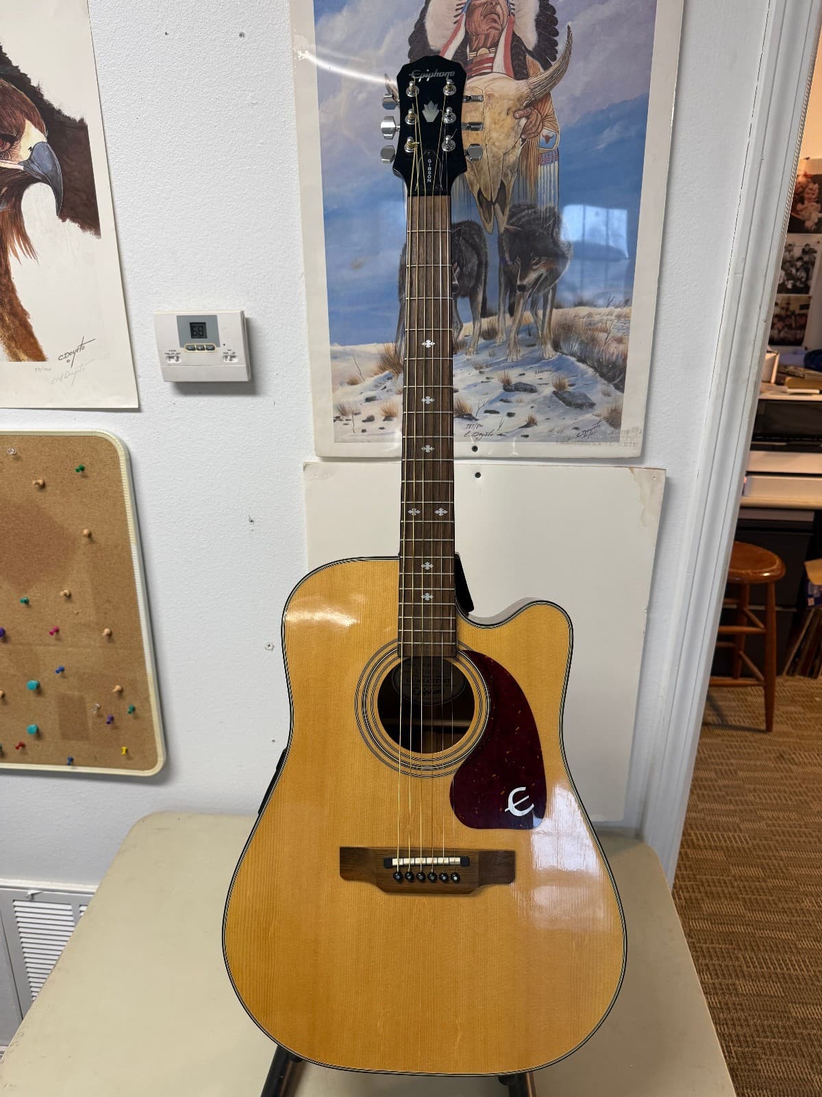 Epiphone PR-350CE inspired by gibson acoustic guitar used