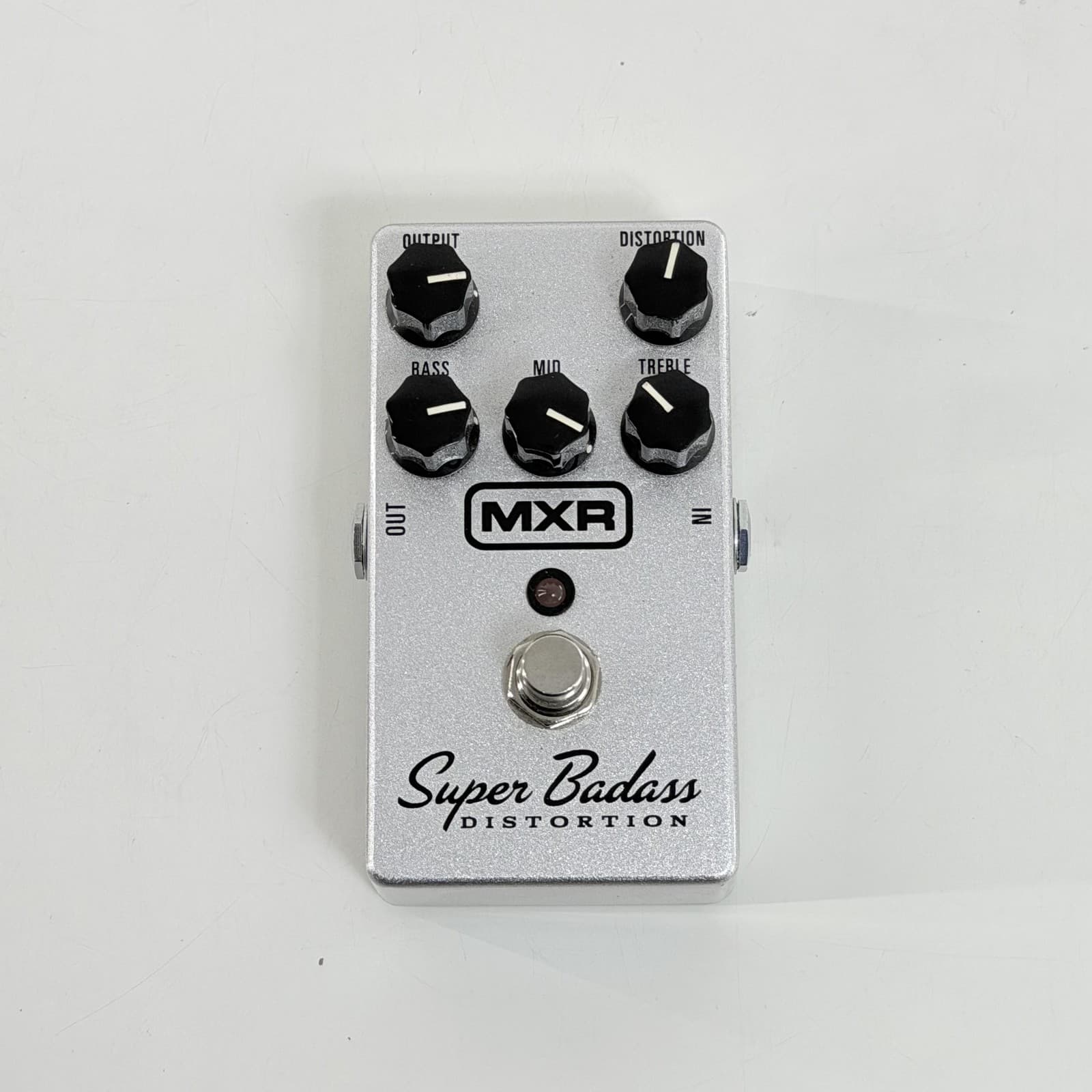 MXR Super Badass Distortion Silver Electric Guitar Pedal Analog 3 Band EQ FX