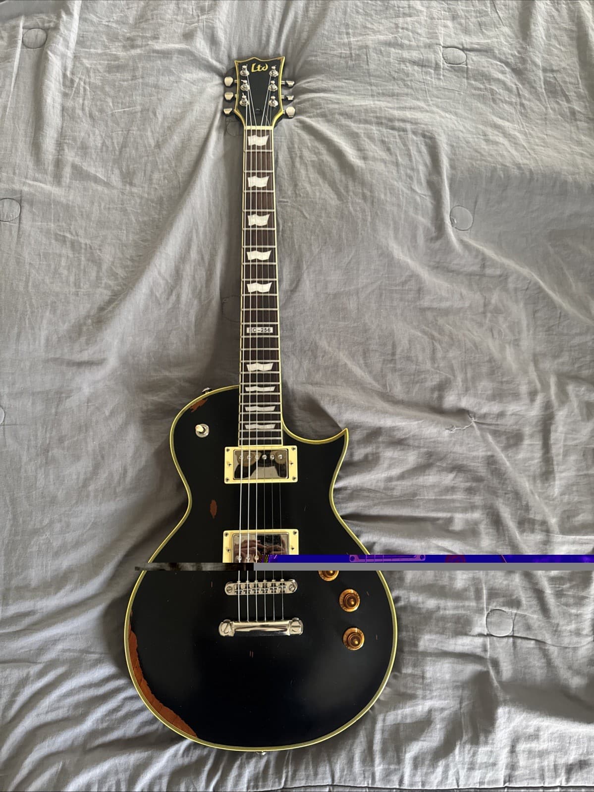 ESP LTD EC-256 Electric Guitar Black Satin Finish with Soft Case