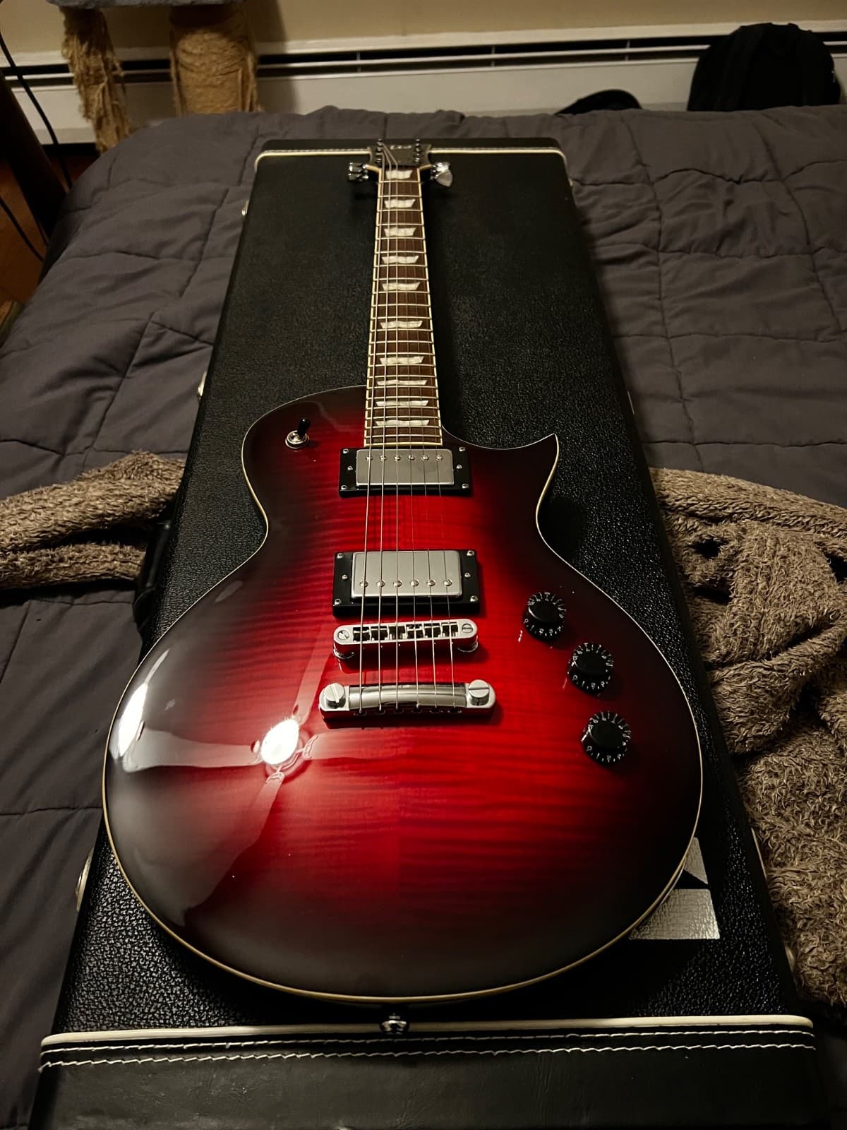 ESP LTD EC-256 Black Cherry Sunburst with hardshell case