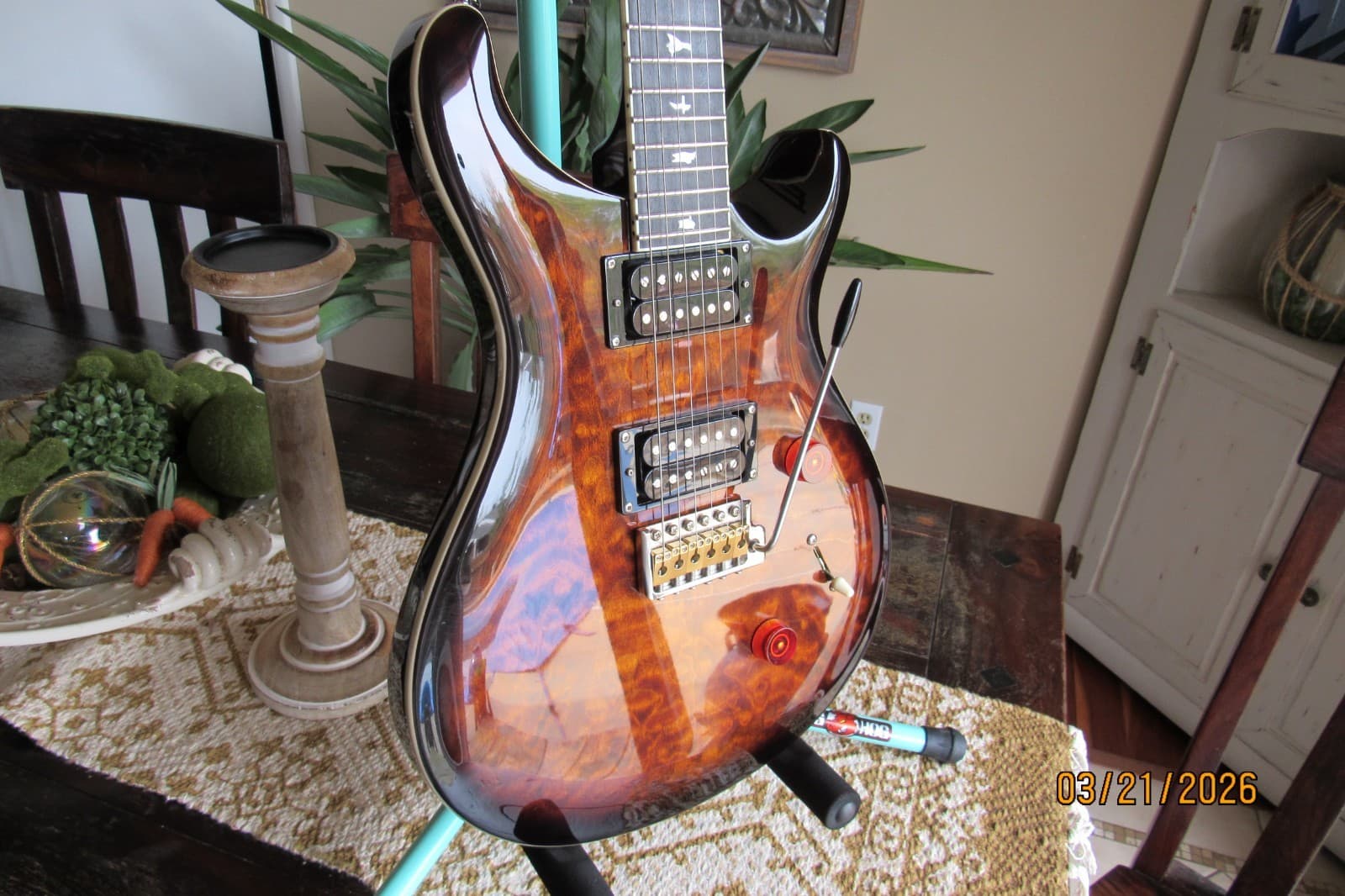 PRS SE Custom 24 Black Gold Sunburst Electric Guitar w/ PRS Gig Bag UPGRADES!