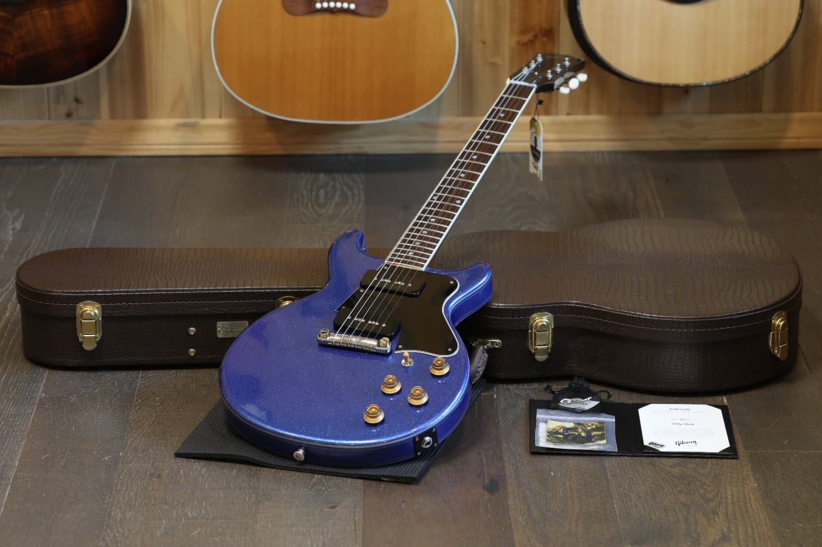 2025 Gibson Les Paul Special Double Cut Mod 1-Off Guitar Blue Sparkle + COA OHSC