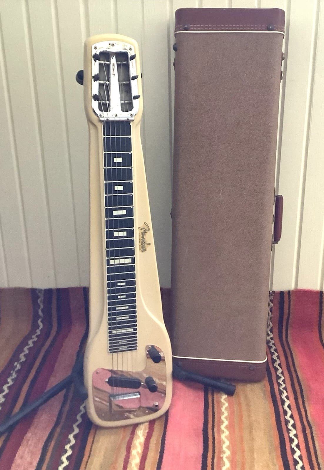 Vintage Fender Lap Steel Guitar Desert Sand Finish with Hard Case