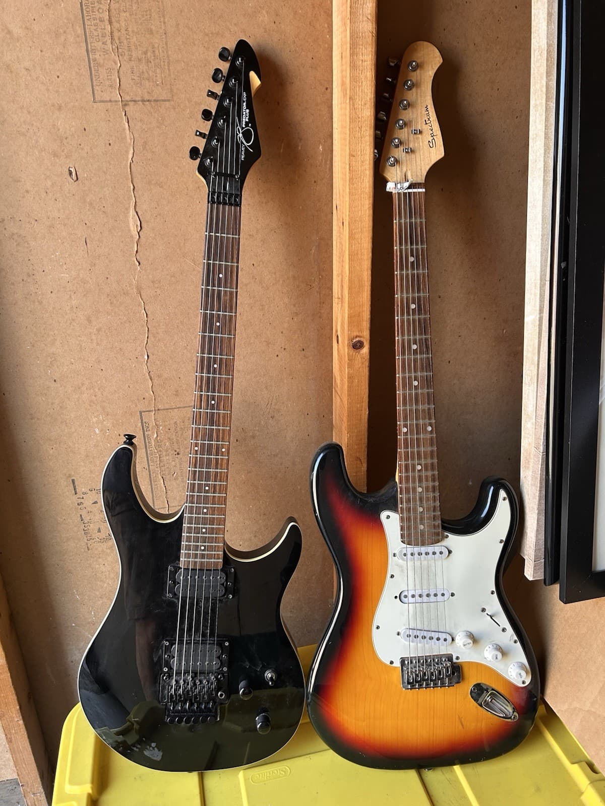 Signature Electric Guitars Black & Sunburst Solid Body 6 String Right-Handed