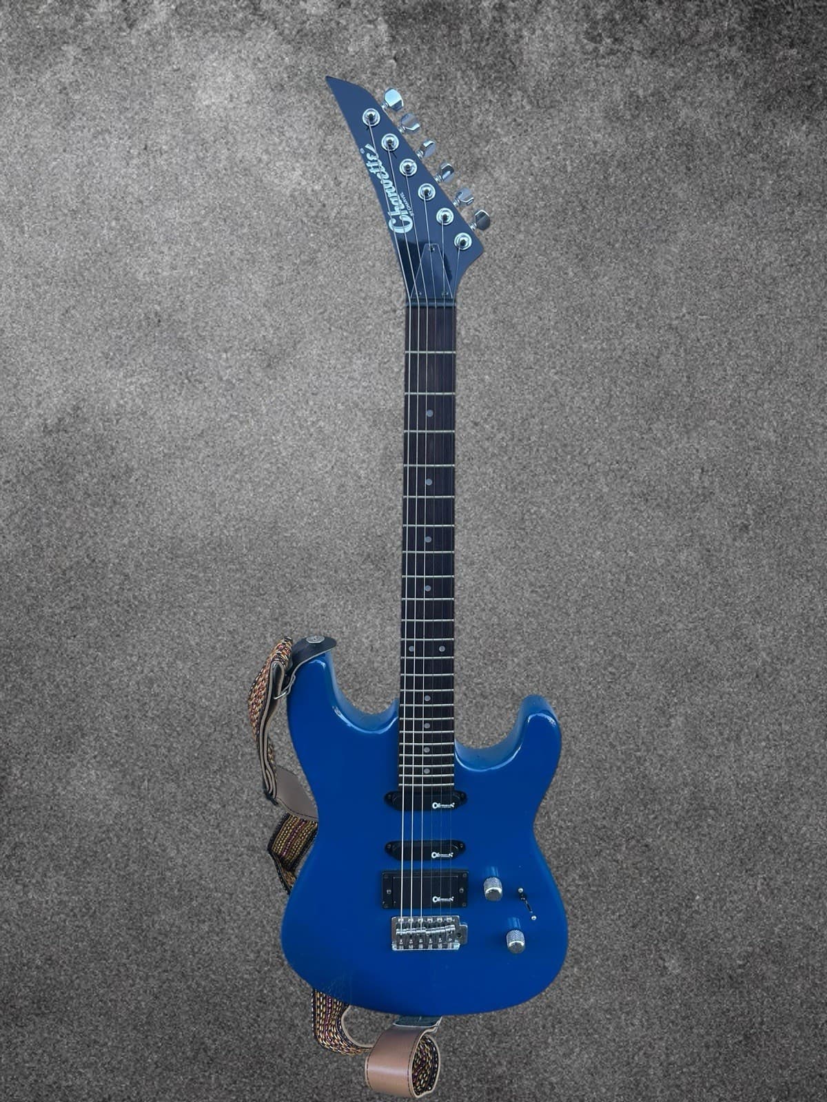 Vintage Charvette by Charvel Guitar Blue Reverse Headstock