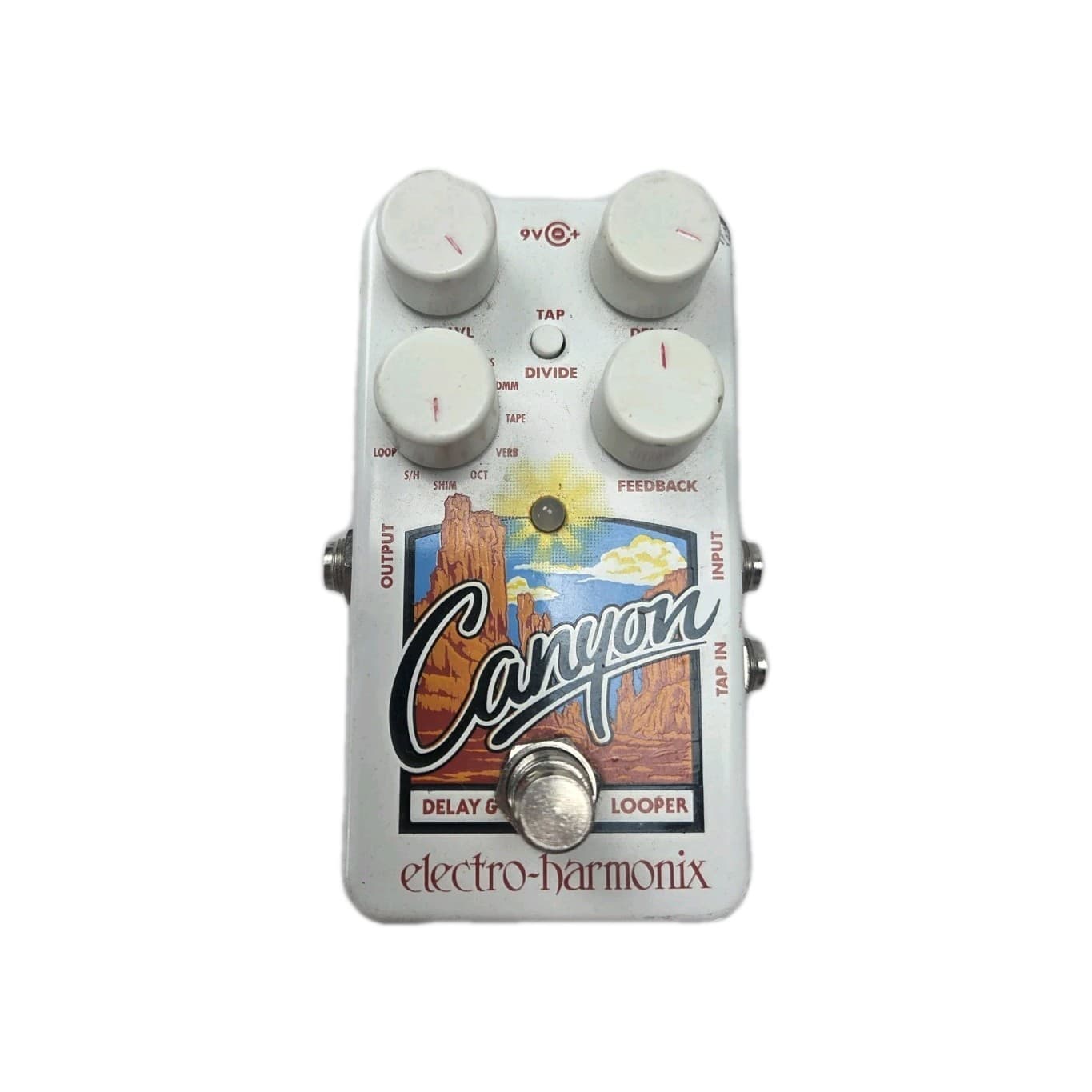 Electro-Harmonix Canyon Delay and Looper Guitar Pedal - White