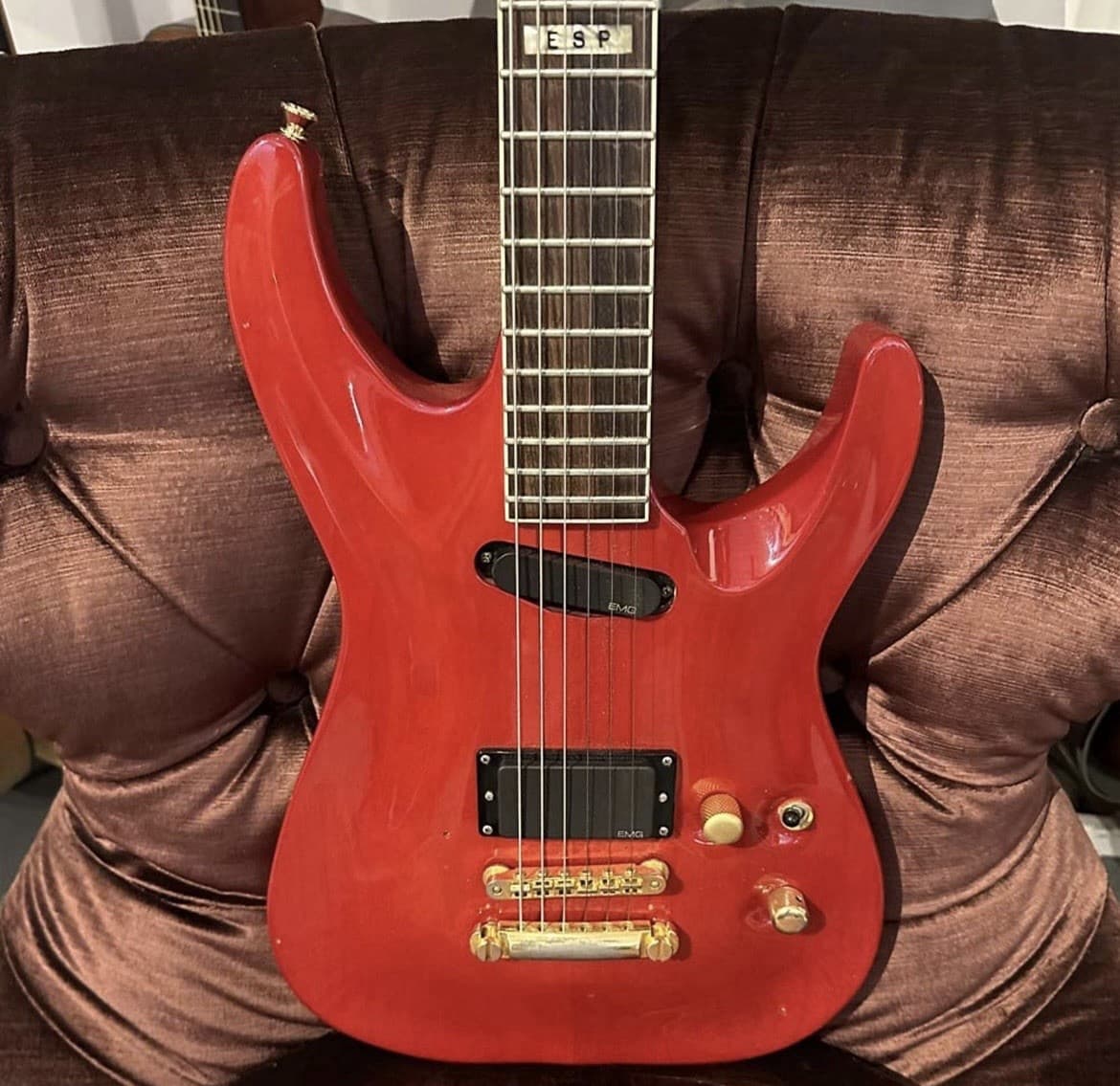1992 ESP Horizon Electric Guitar Made In Japan Transparent Red Rare!
