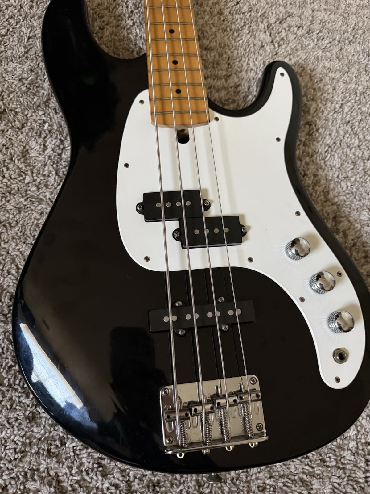 Vintage Bass Guitar. Cimar, Japan 1980s – Ibanez Era – Black P/J Style