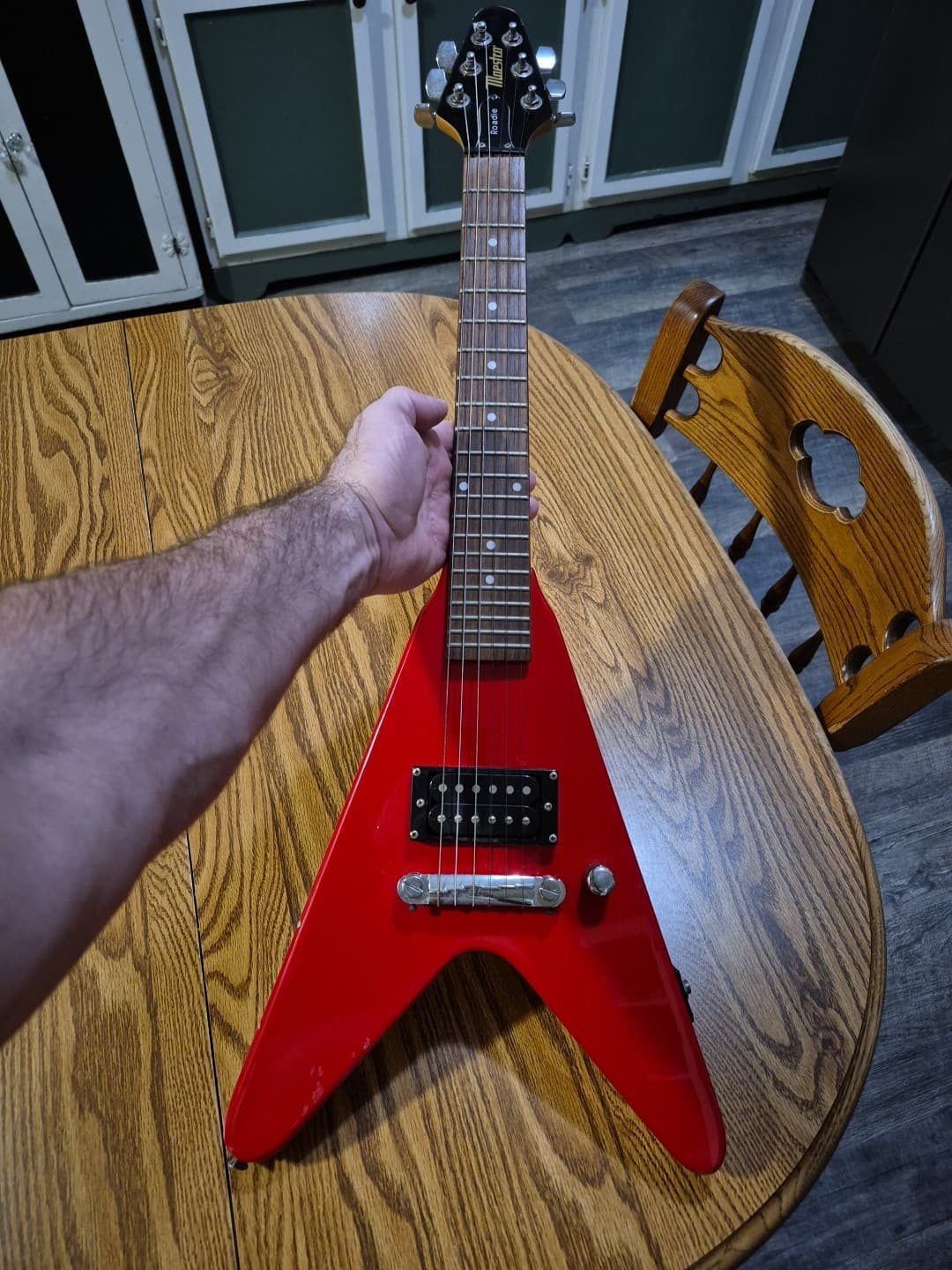 Gibson Baldwin (Maestro Flying V) Roadie Electric Red Guitar Music Education