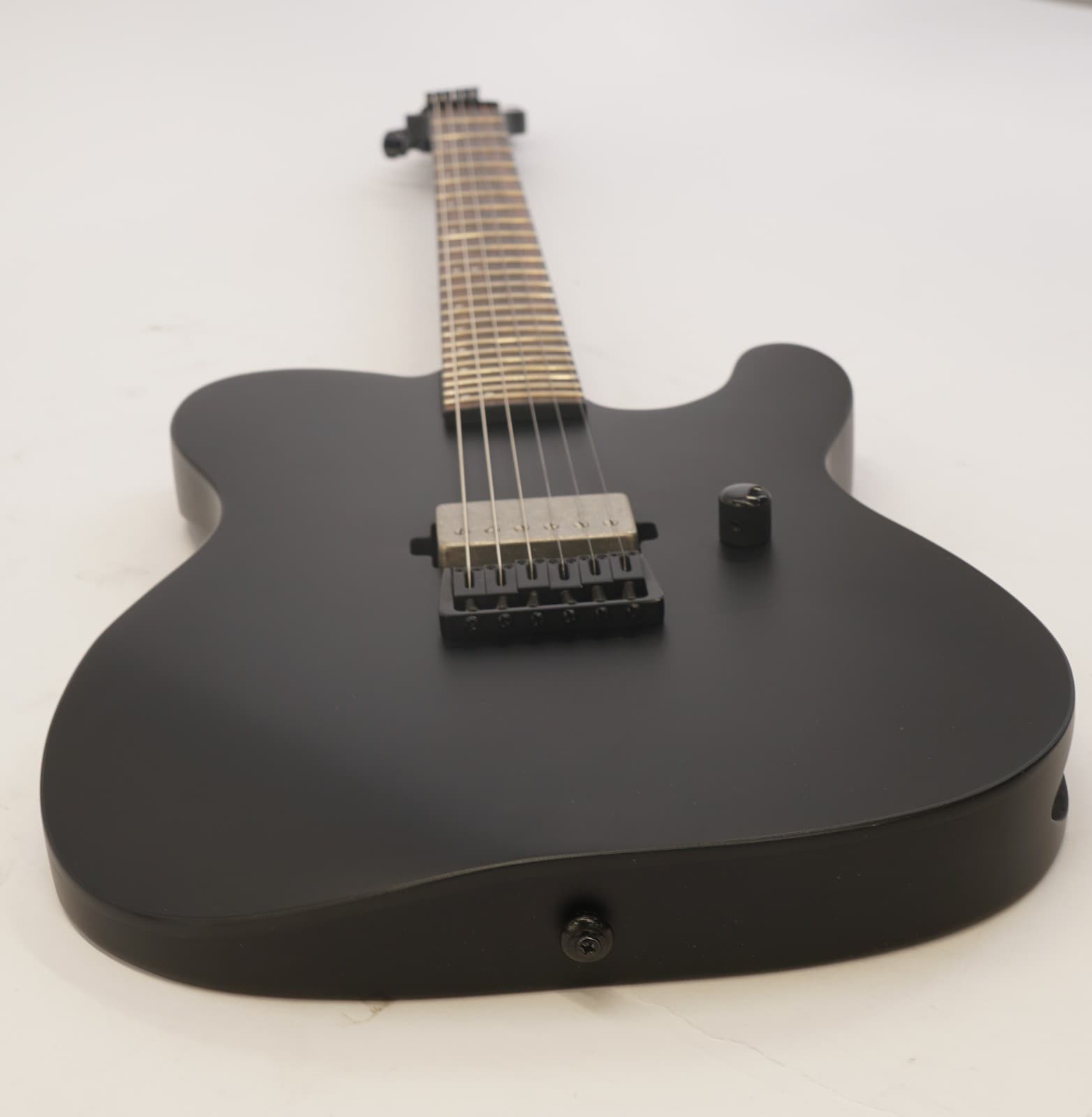 ESP LTD TE-201 with LTD Fixed Bridge and String-Thru-Body (Black Satin)