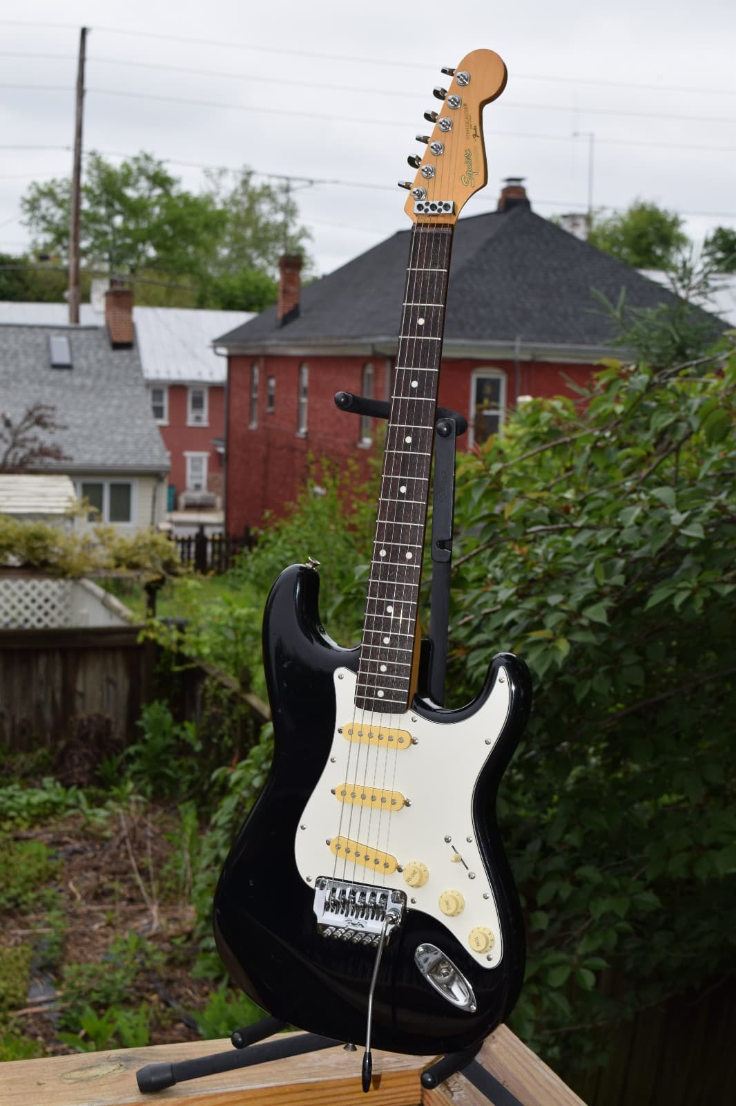 1984 Fender Squier Contemporary Stratocaster Electric Guitar - MIJ - Black