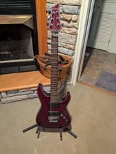 Schecter Diamond Series Hellraiser C-1 FR Black Cherry EMG Hardcase 