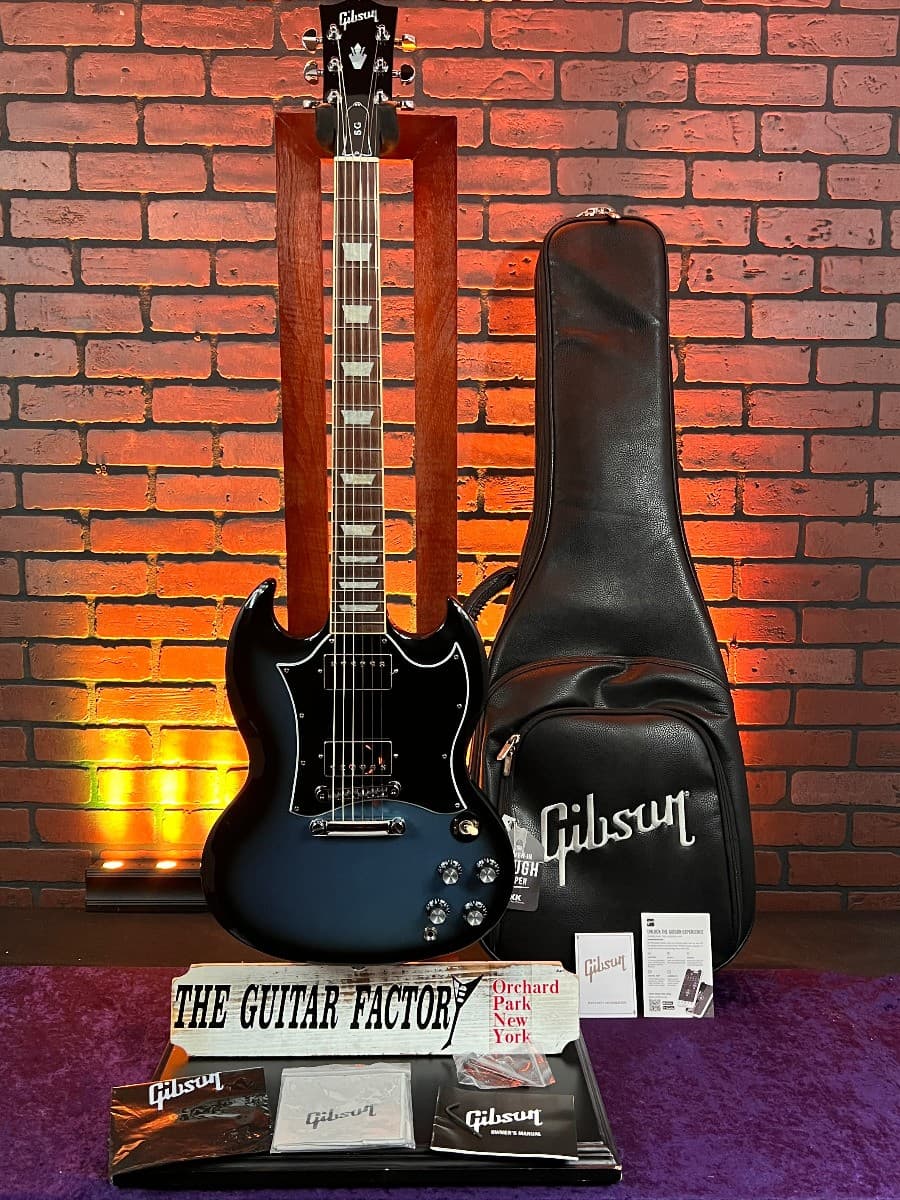 Mint! Gibson SG Standard Electric Guitar - Pelham Blue Burst - w/ Soft Case