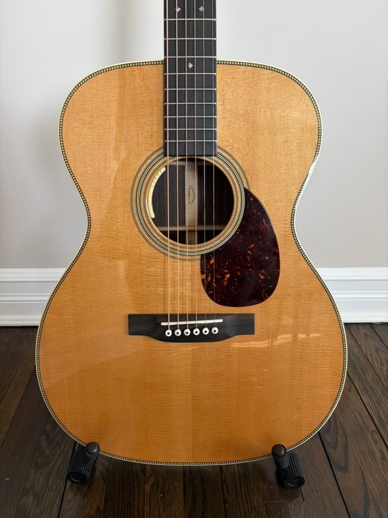 2025 Martin OM-28E Acoustic Guitar with Hardshell Case - Natural
