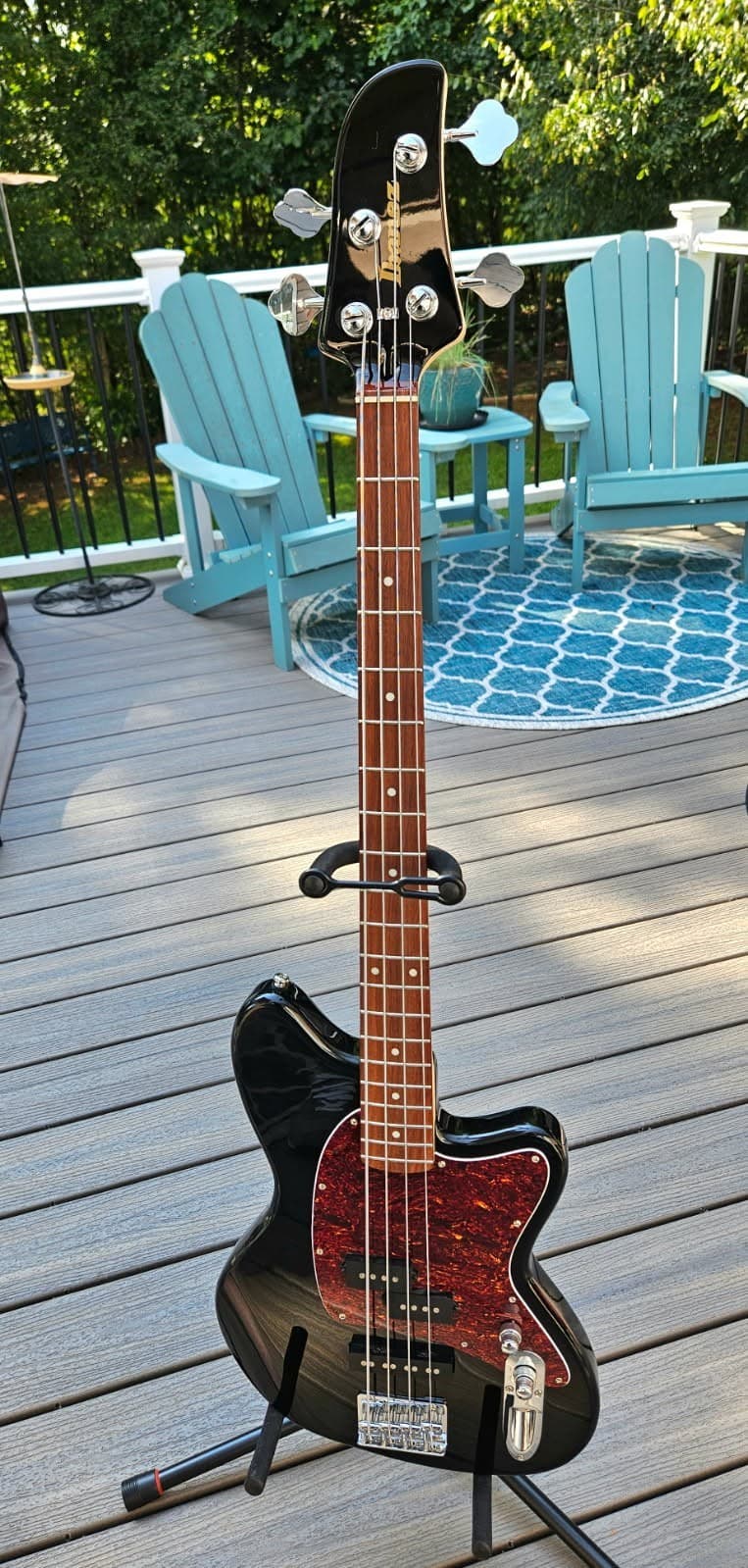 Ibanez Talman four string electric bass guitar TMB100 - black right handed 34"