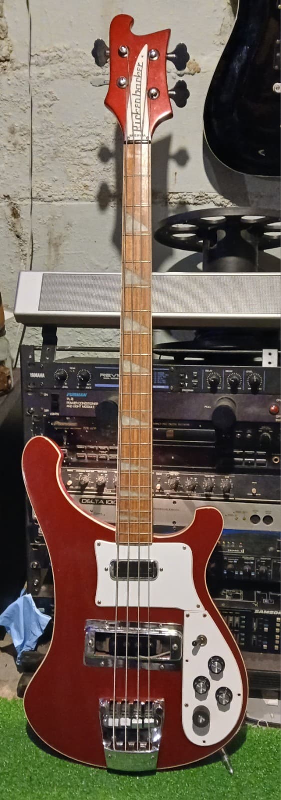 Rickenbacker 4001 Electric Bass Guitar Red 4-String Solid Maple Body